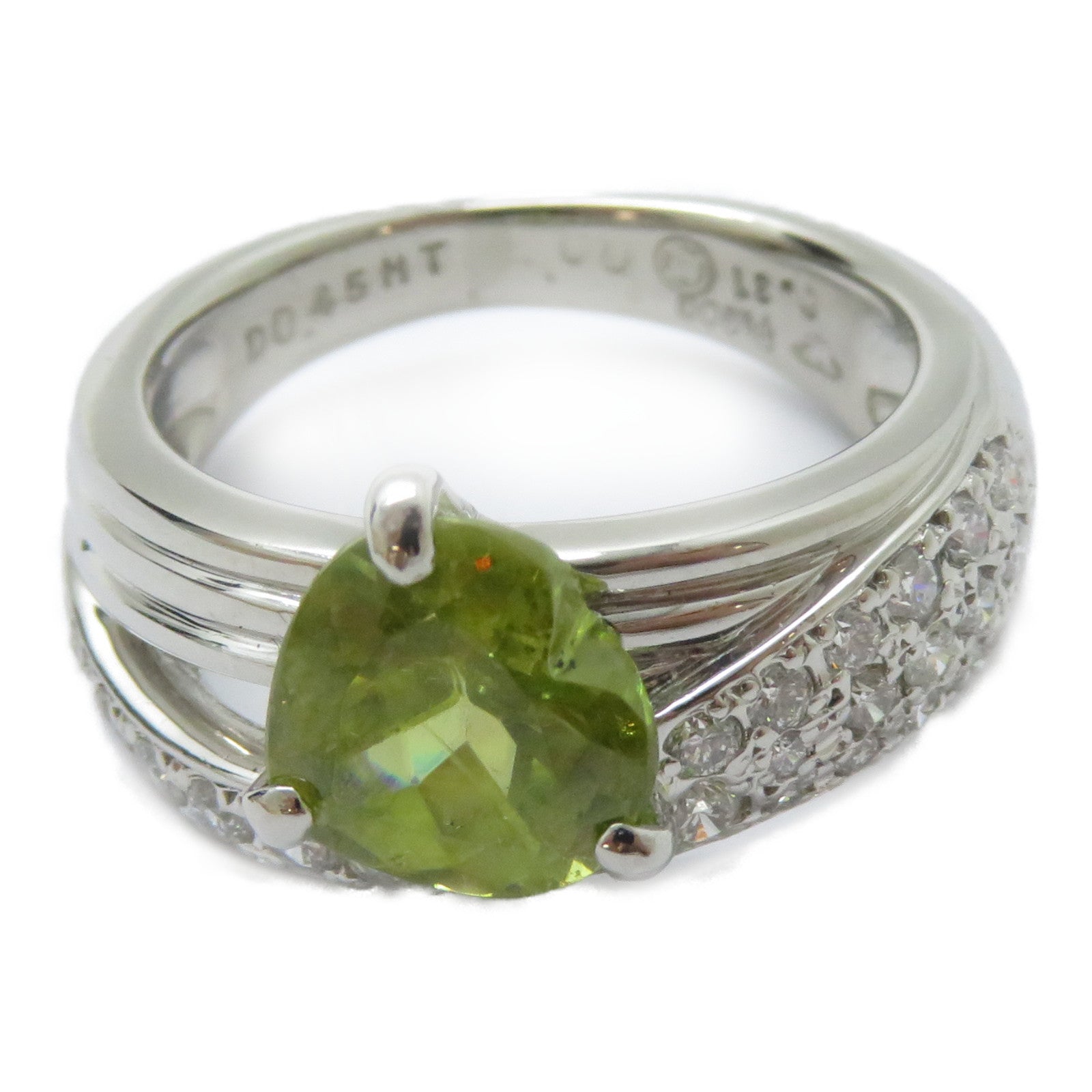 JEWELRY 【激減優惠】PT900鉑金Sphene Ring 2.00ct榍石/0.45ct鑽石戒指US#5