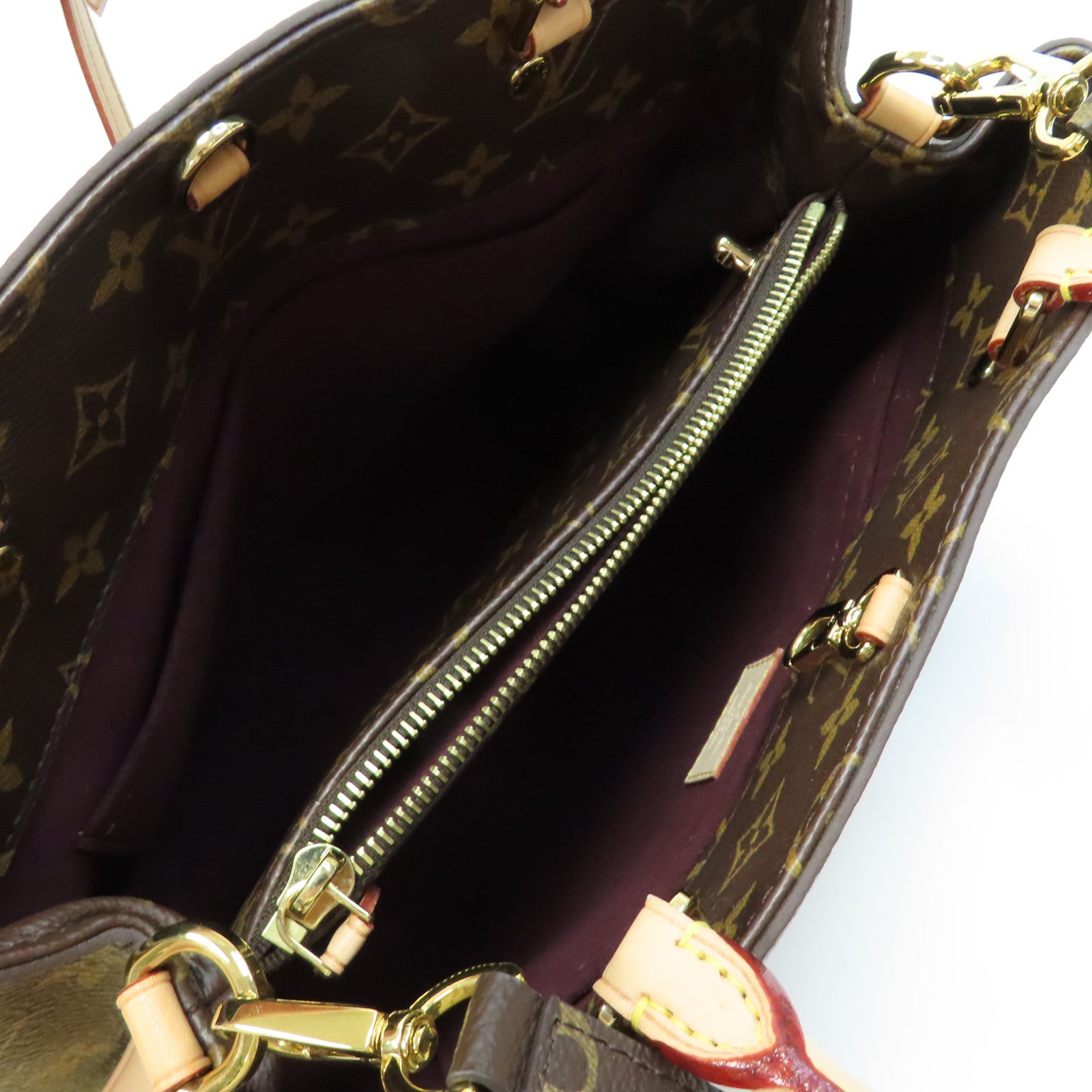 LOUIS VUITTON Monogram Montaigne MM金扣手挽肩背兩用袋啡色