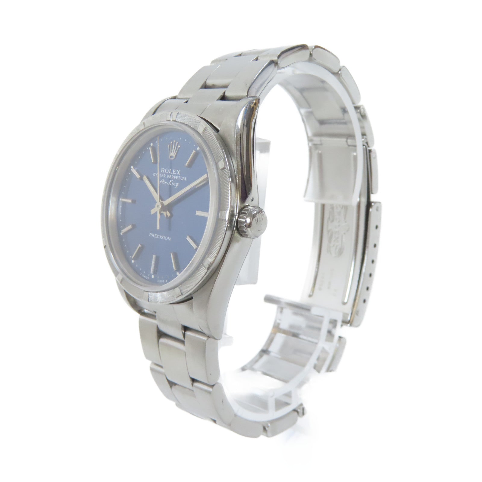 ROLEX Air King不鏽鋼手錶自動機芯藍色