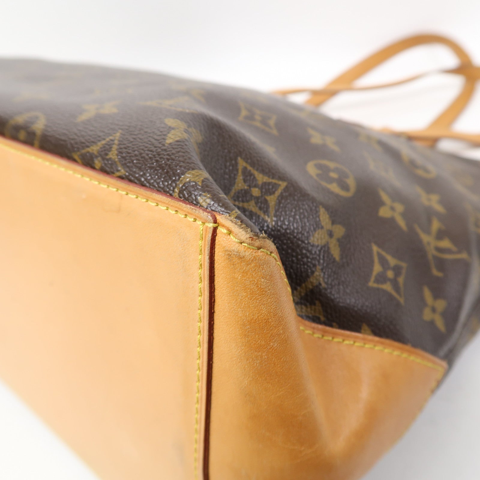 LOUIS VUITTON Monogram Cabas Mezzo金扣肩背袋啡色