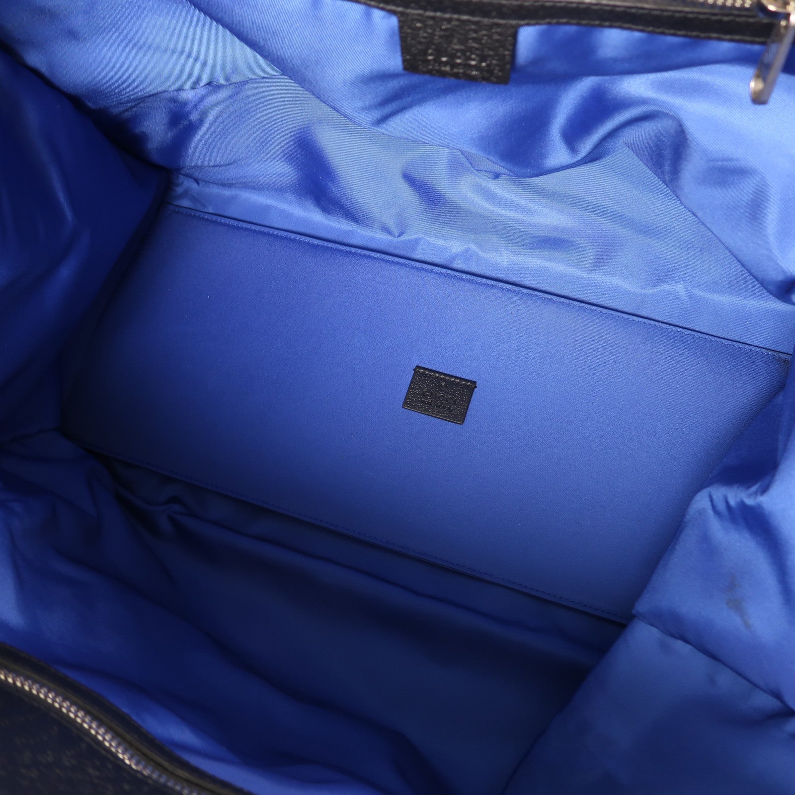 GUCCI 【激減優惠】帆布Tote Bag銀扣手挽肩背兩用袋藍色