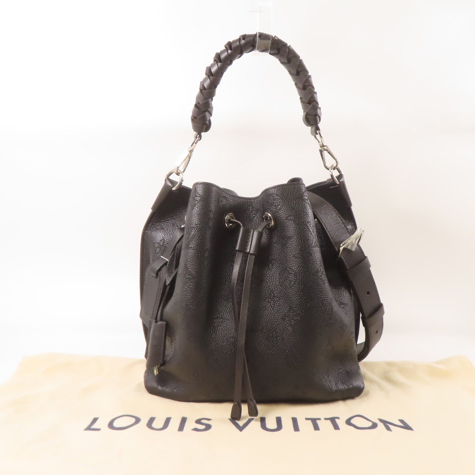 LOUIS VUITTON Mahina Muria銀扣手挽肩背兩用袋黑色