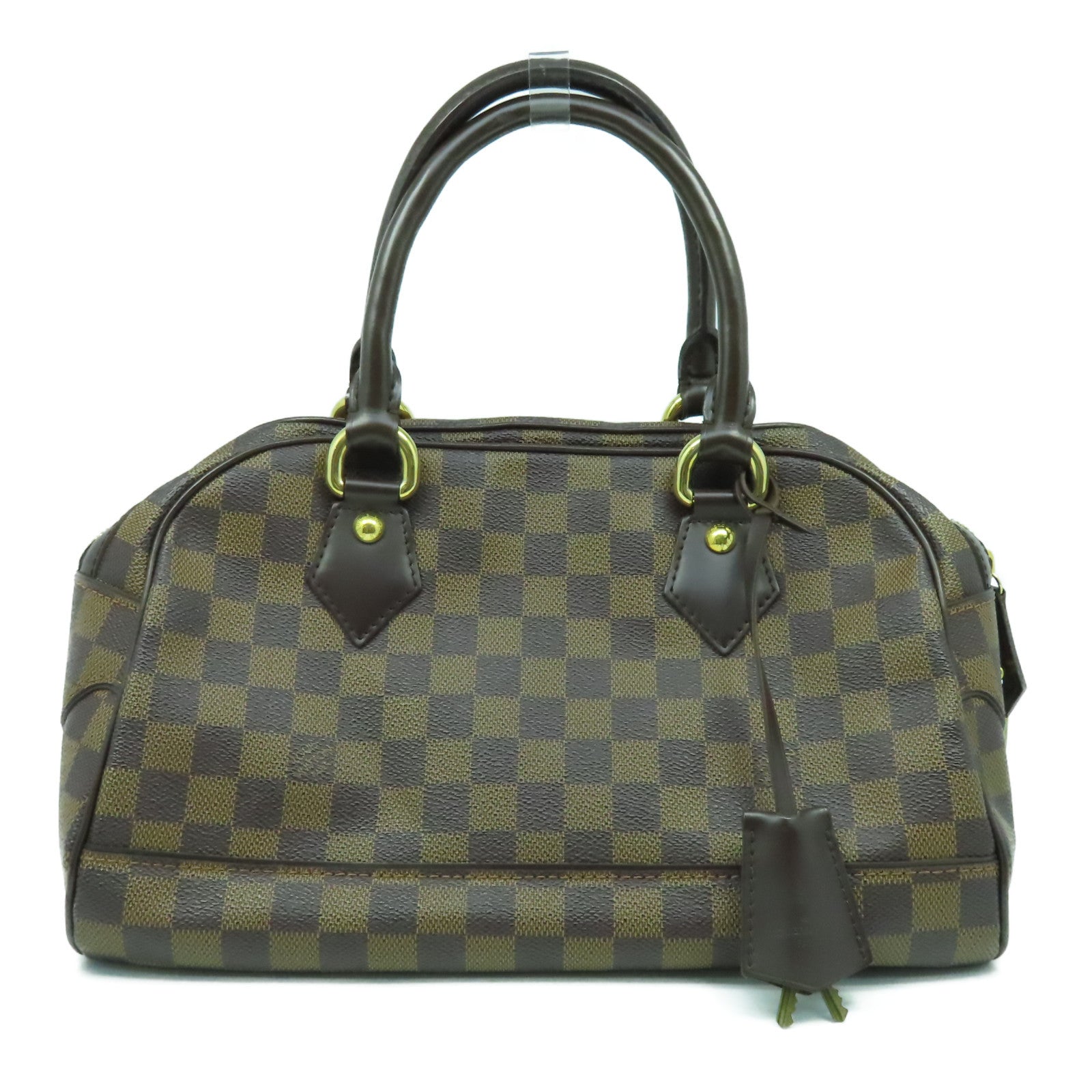 LOUIS VUITTON 【激減優惠】Damier Ebene Duomo金扣手挽袋啡色