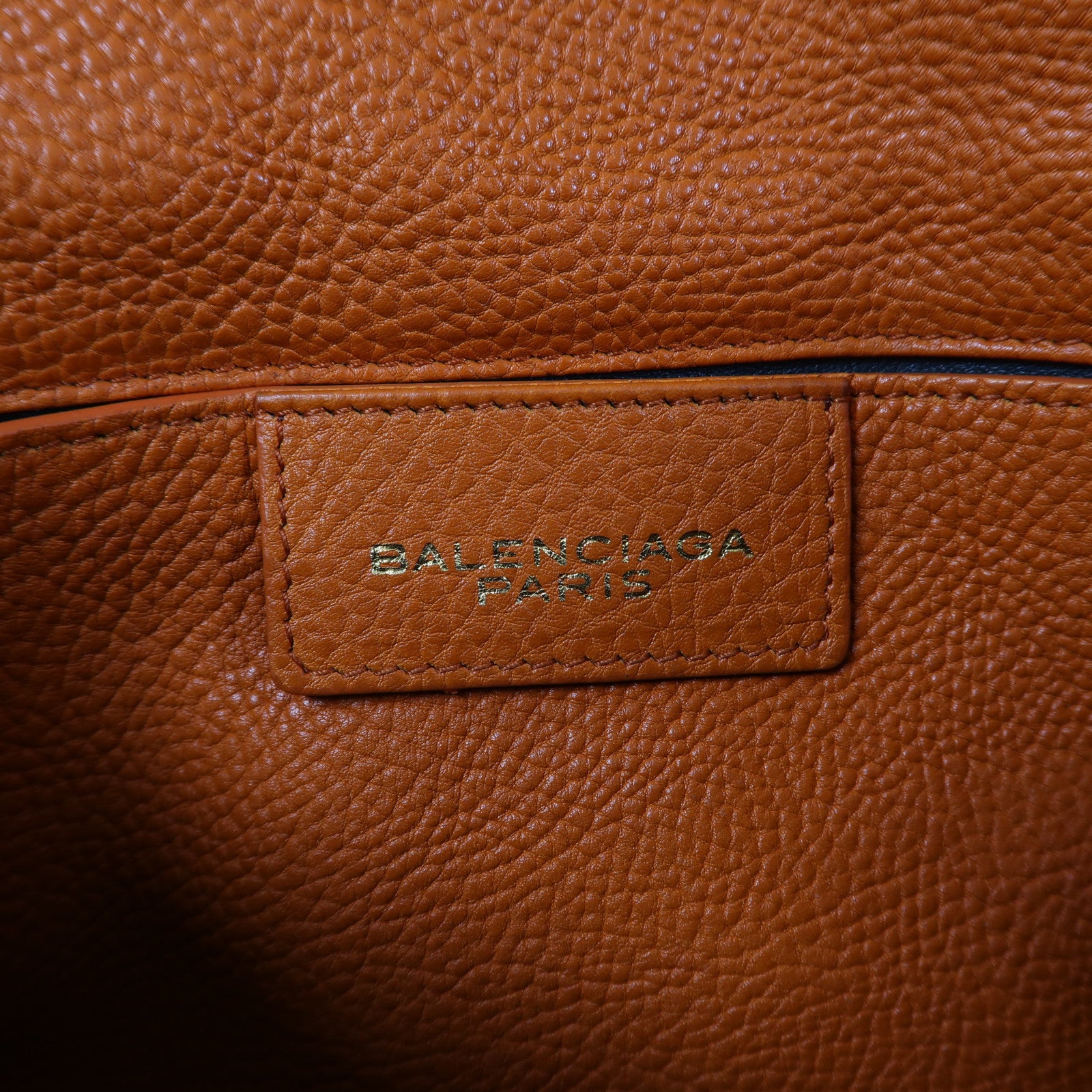 BALENCIAGA 牛皮皮革Shoulder Bag金扣肩背袋橙色