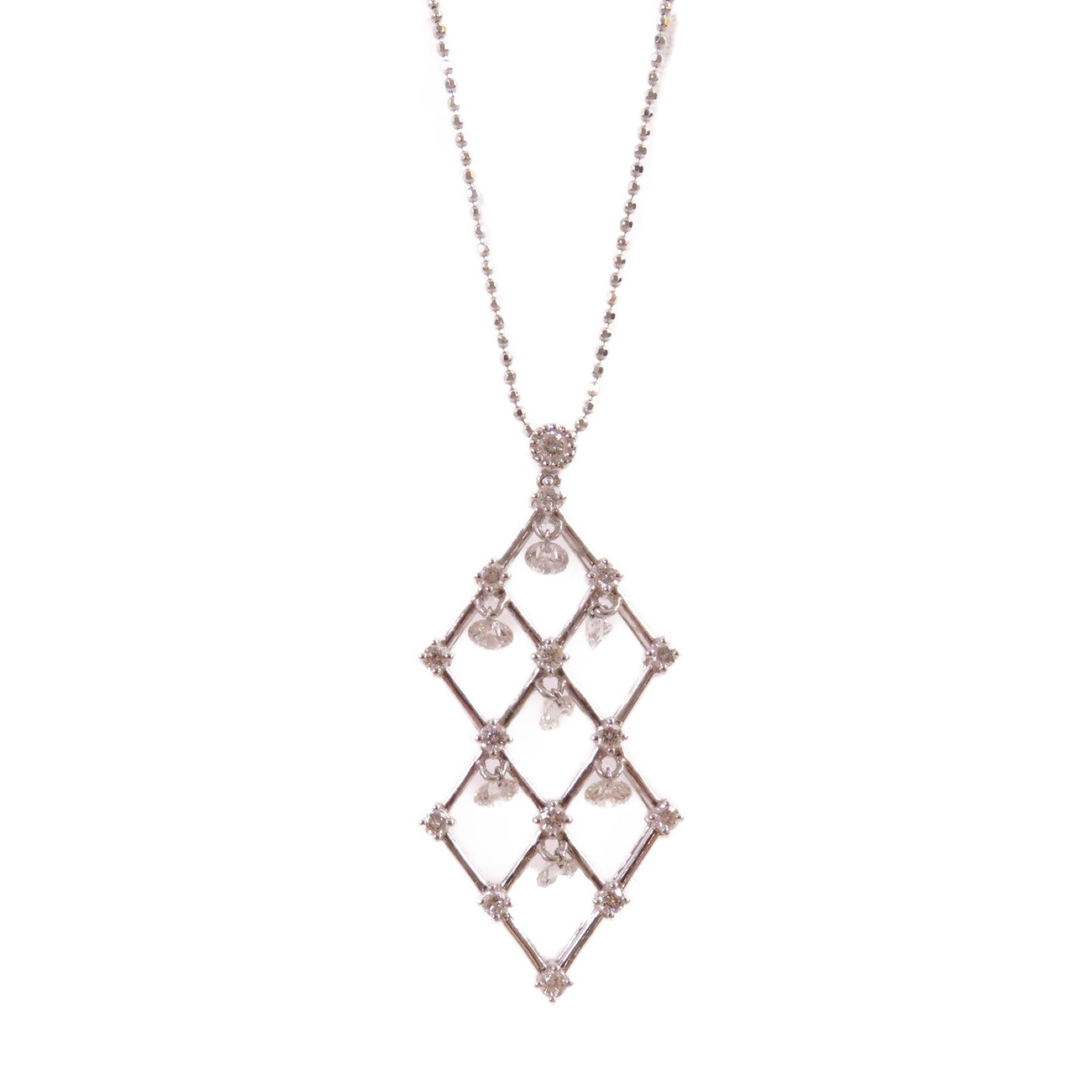 JEWELRY 18K白金/1.31ct鑽石/0.56ct鑽石Diamond Necklace項鍊