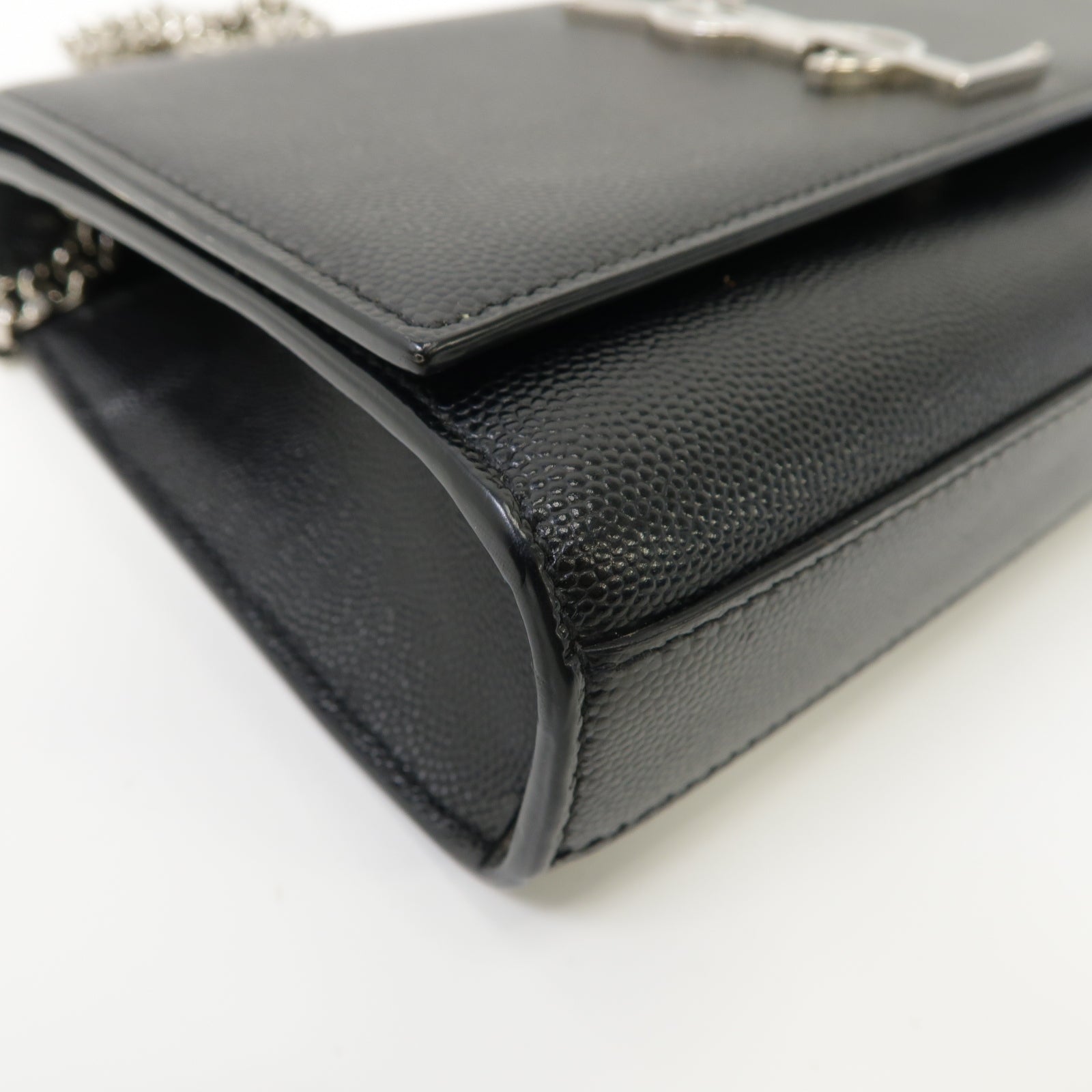YVES SAINT LAURENT 牛皮皮革Kate Chain Shoulder Bag銀扣鏈帶肩背袋