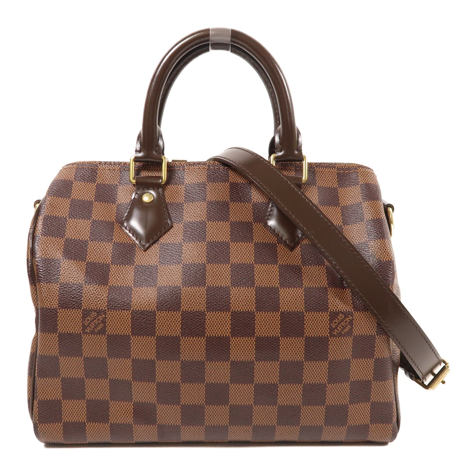 LOUIS VUITTON Damier Ebene Speedy Bandouliere 25手挽肩背兩用袋