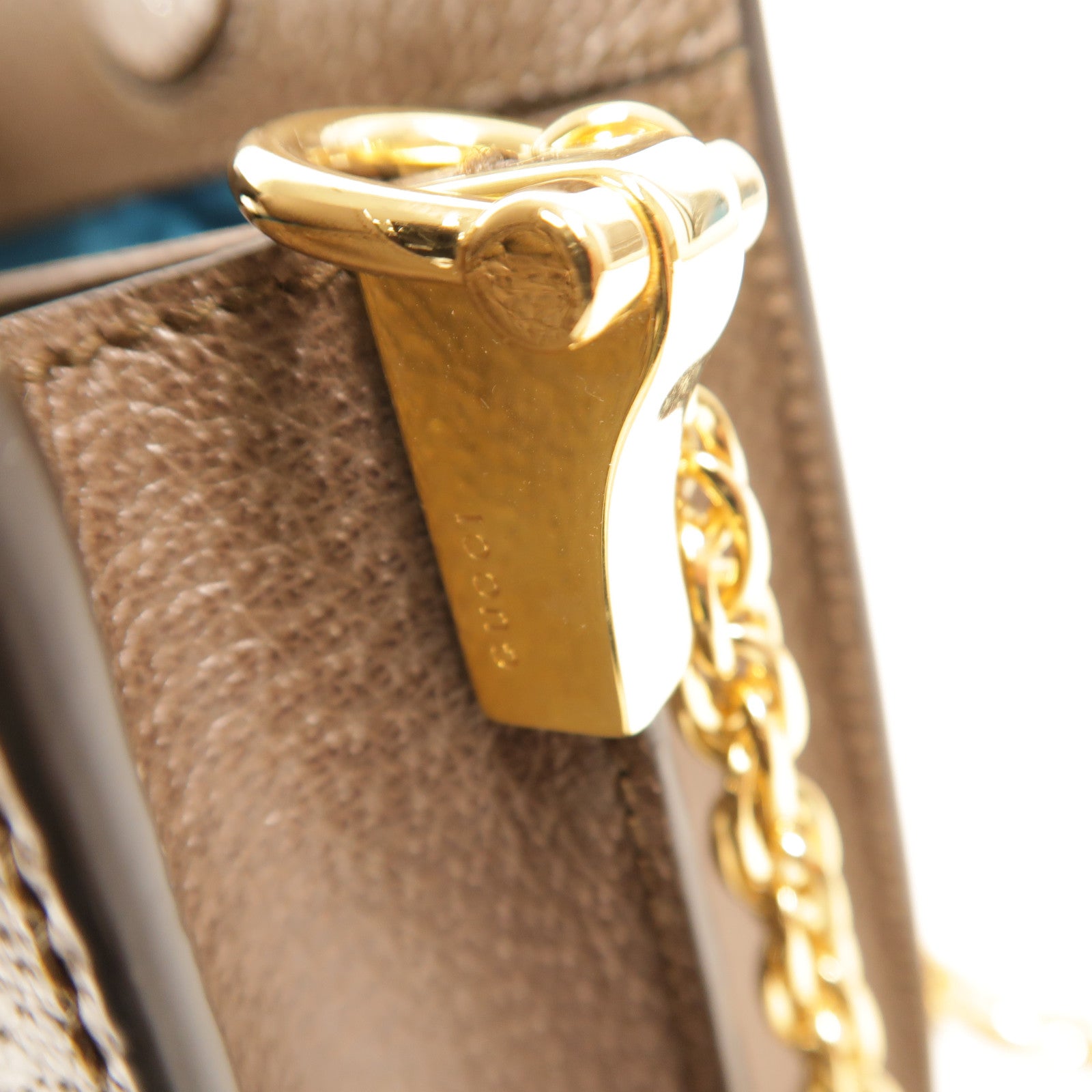 GUCCI 塗層帆布Ophidia GG Small鏈帶肩背袋