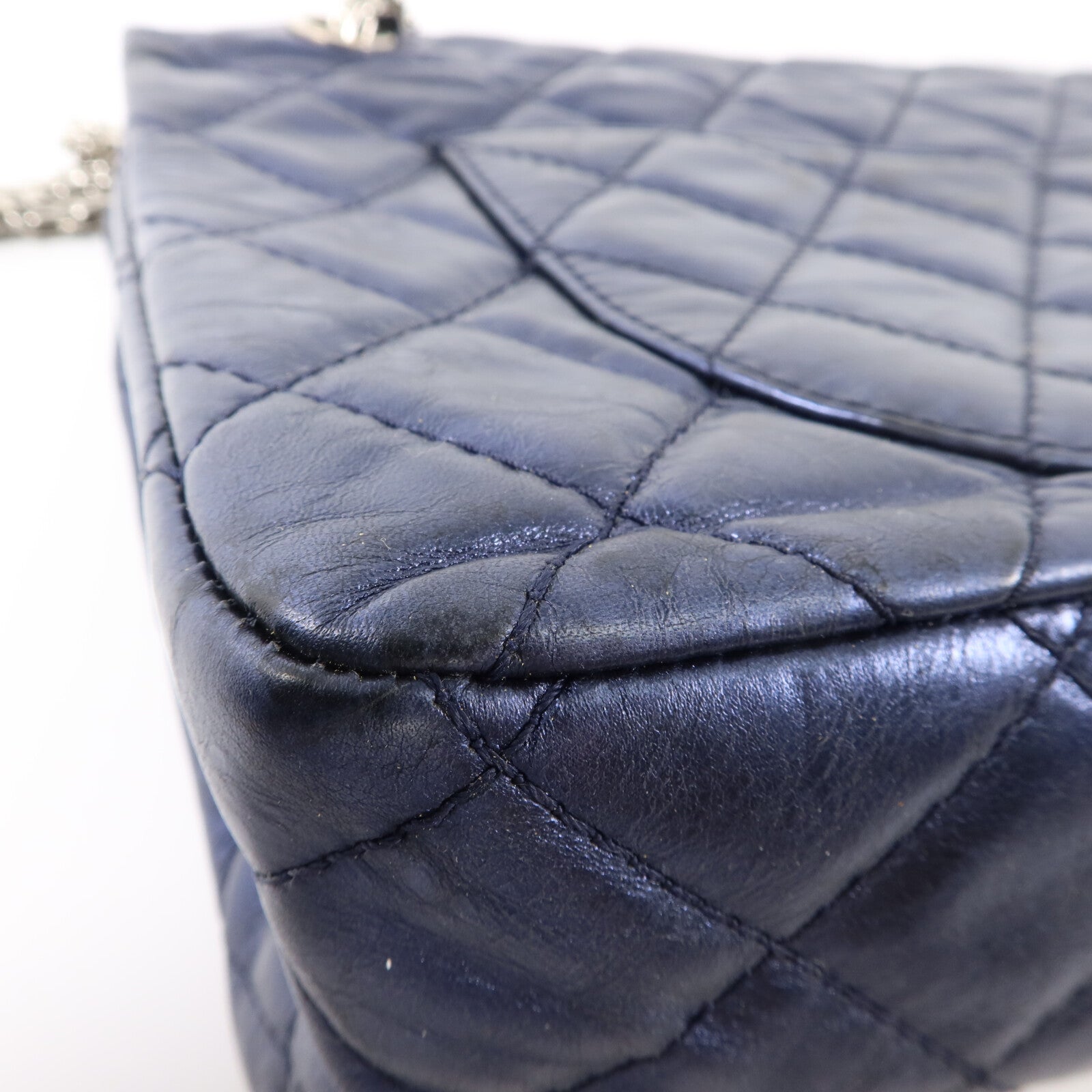 CHANEL 牛皮皮革2.55 Maxi鏈帶肩背袋