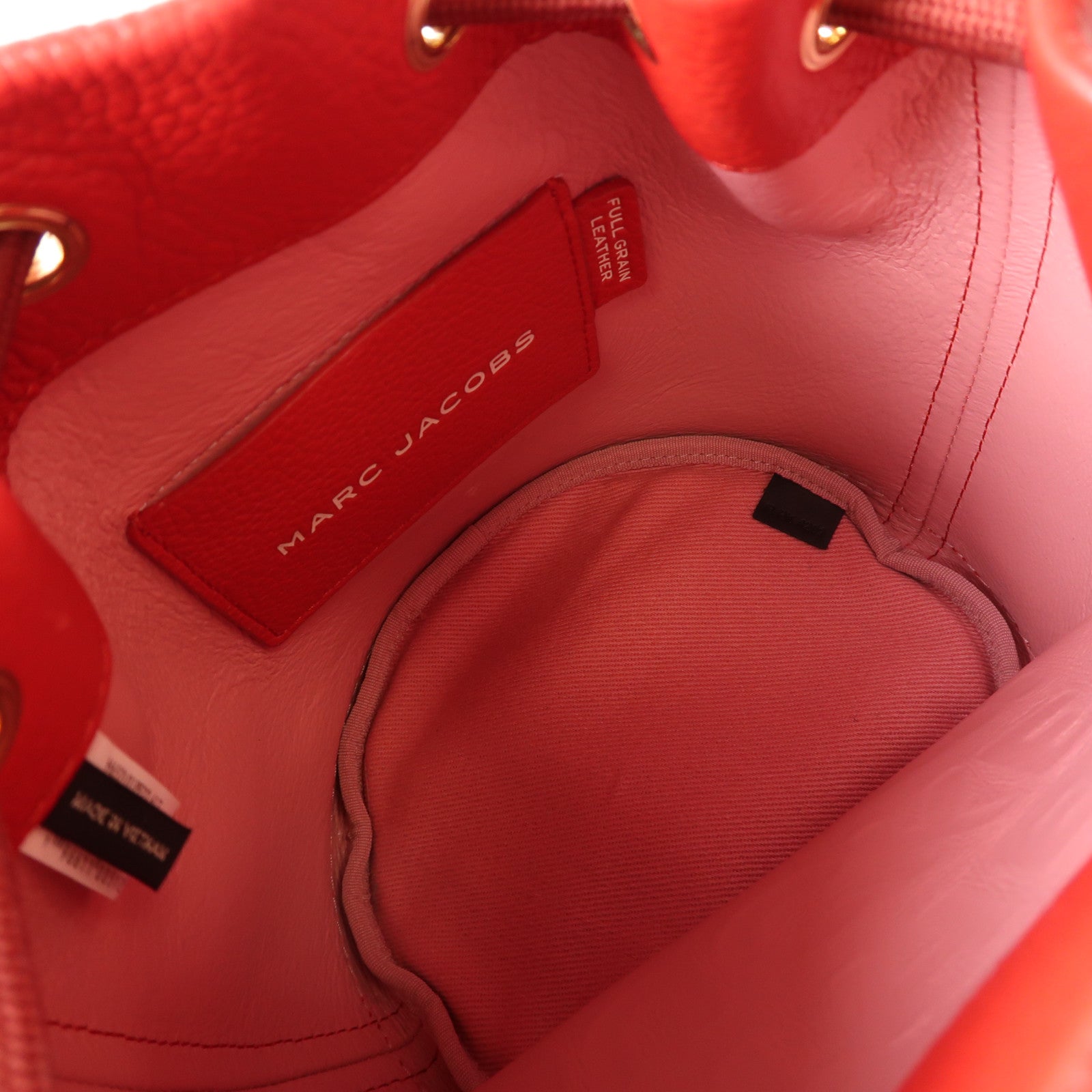 MARC JACOBS 牛皮皮革2 Way Shoulder金扣手挽肩背兩用袋紅色