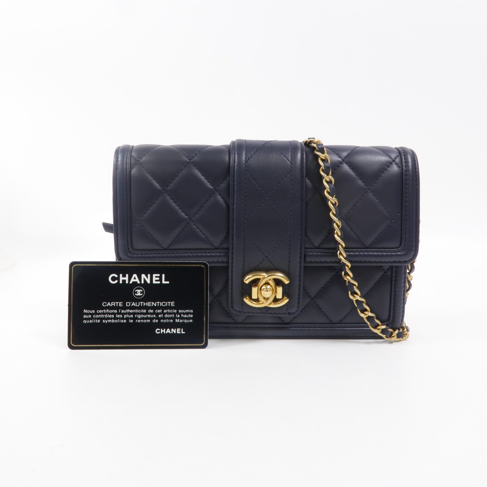 CHANEL 羊皮皮革Elegant CC Wallet On Chain鏈帶肩背袋