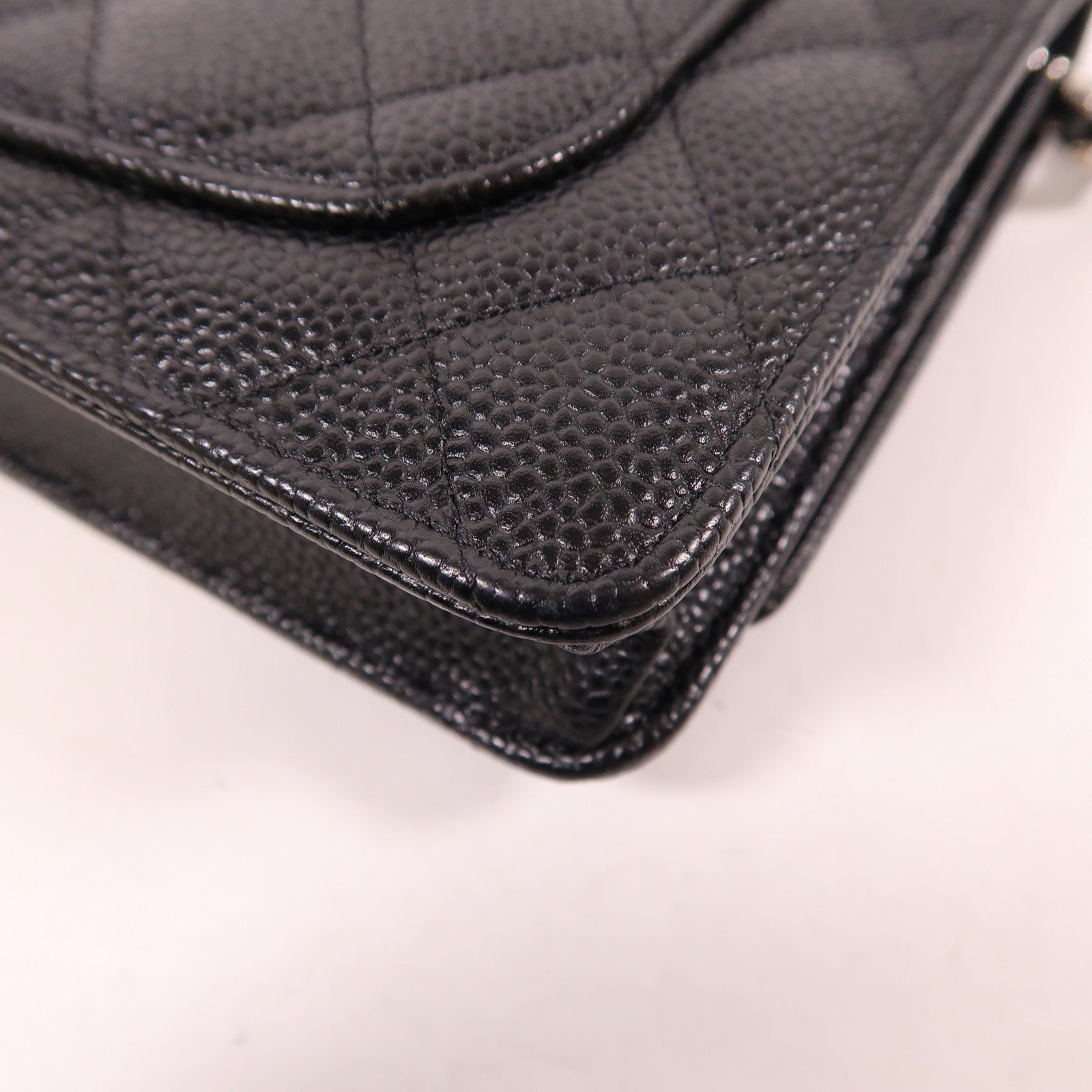 CHANEL 牛皮皮革WOC Wallet On Chain銀扣鏈帶肩背袋