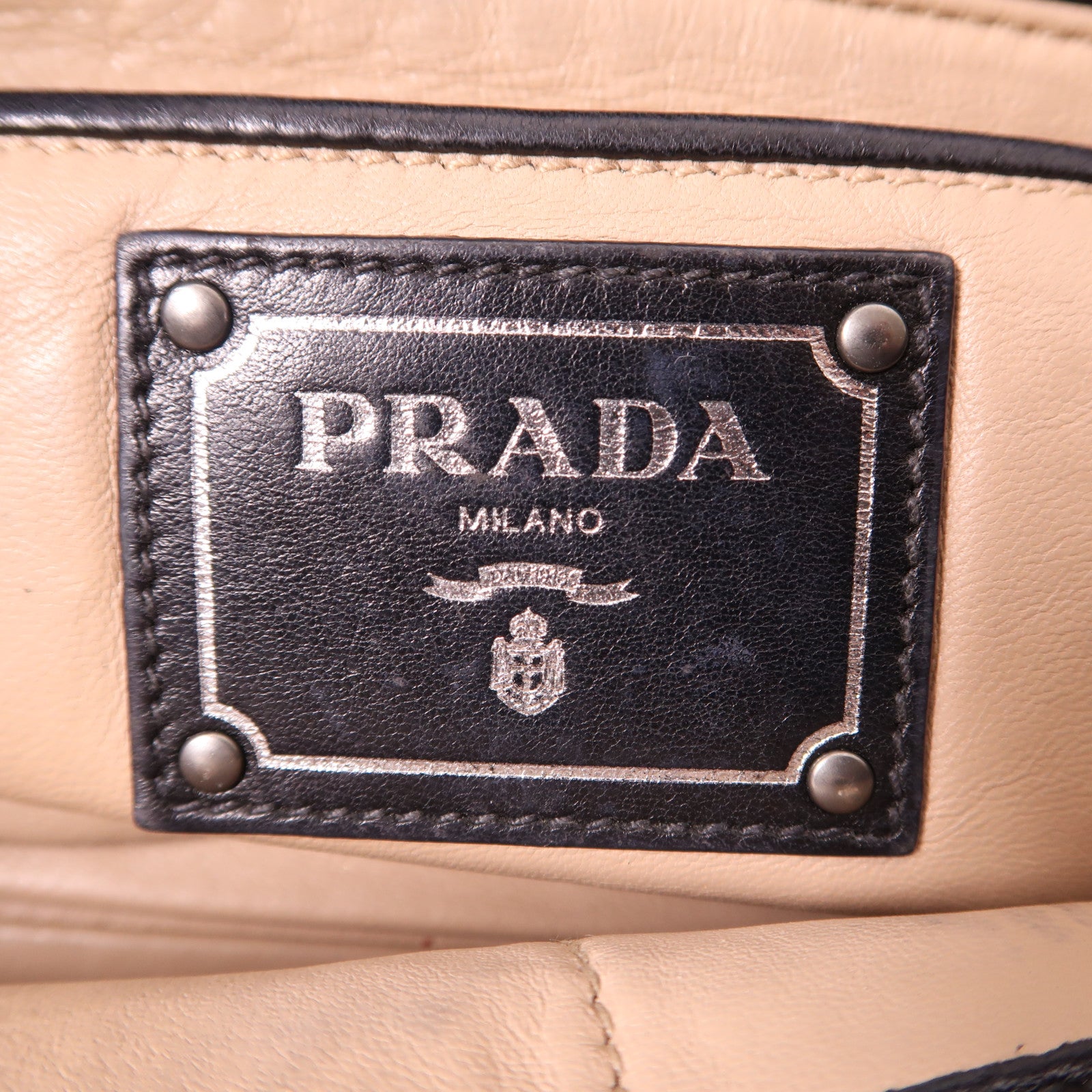 PRADA 牛皮皮革2 Way Bag手挽肩背兩用袋