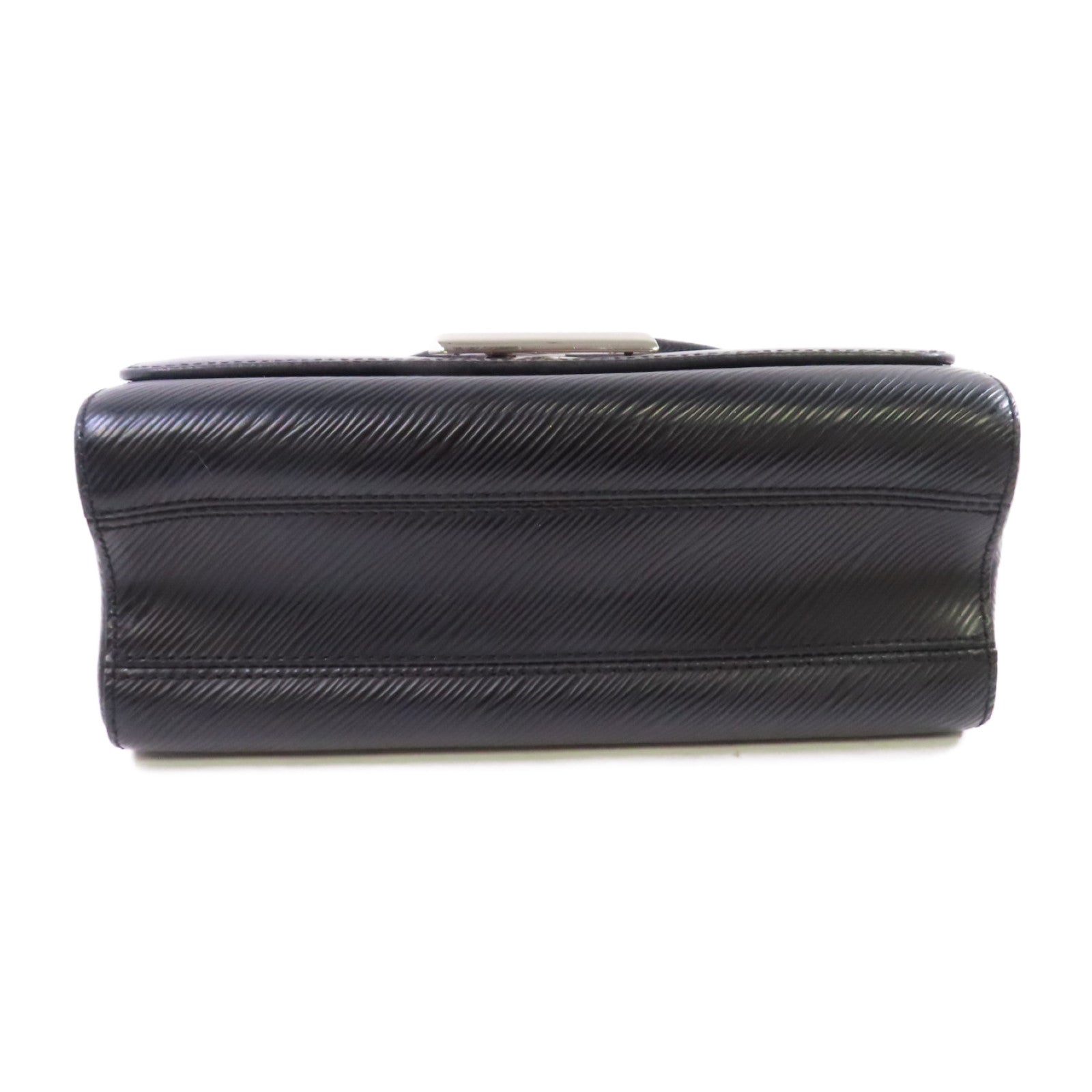 LOUIS VUITTON Epi Twist MM Chain Shoulder Bag銀扣鏈帶肩背袋黑色