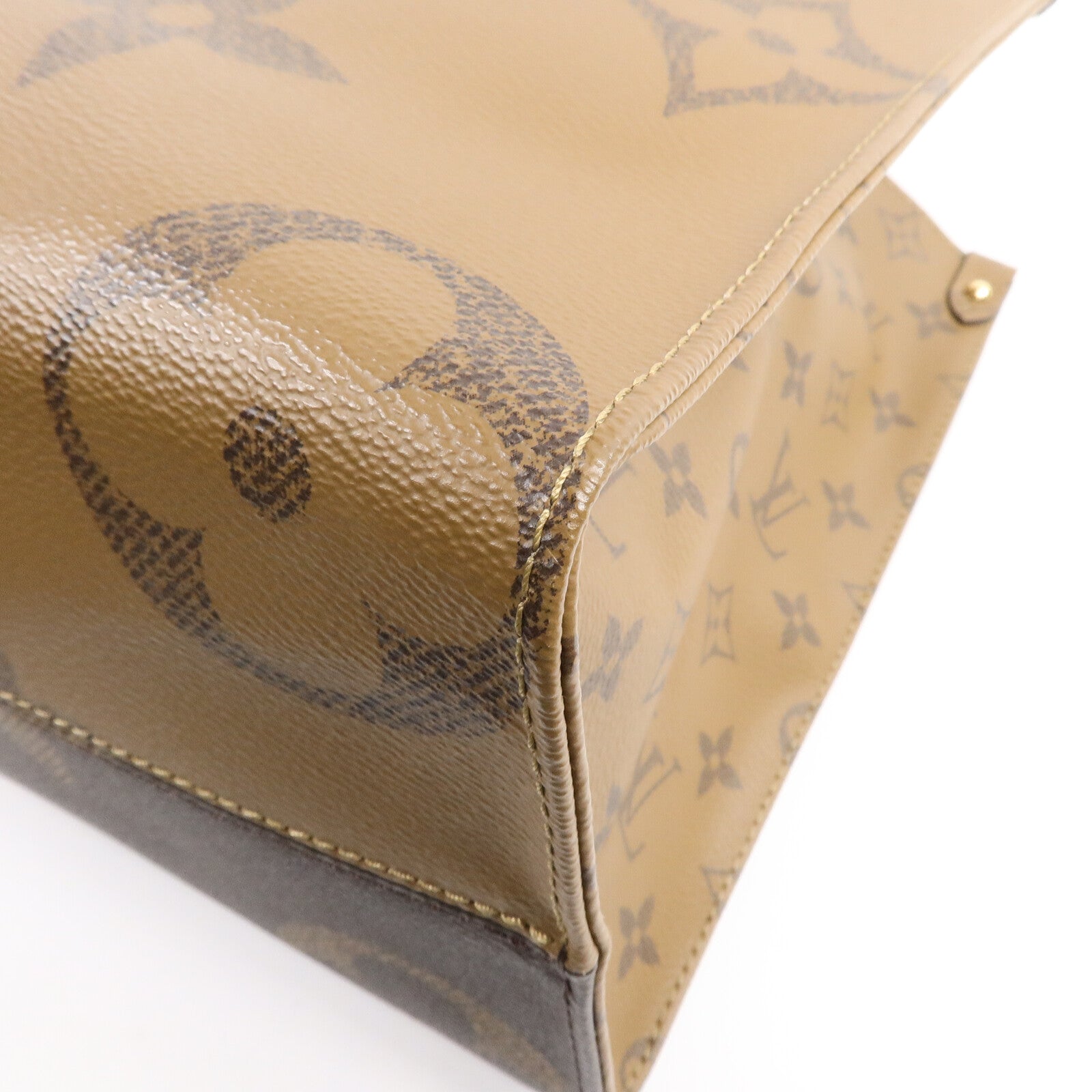 LOUIS VUITTON Monogram Giant On The Go MM金扣手挽肩背兩用袋