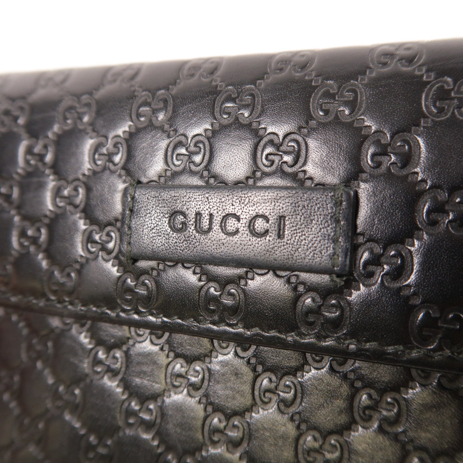 GUCCI 牛皮皮革Zipper Long Wallet金扣