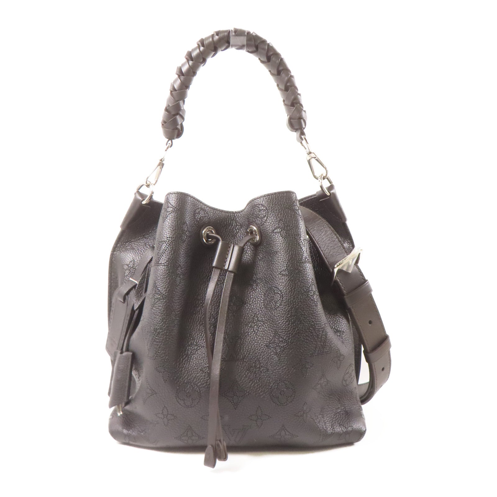 LOUIS VUITTON Mahina Muria銀扣手挽肩背兩用袋黑色