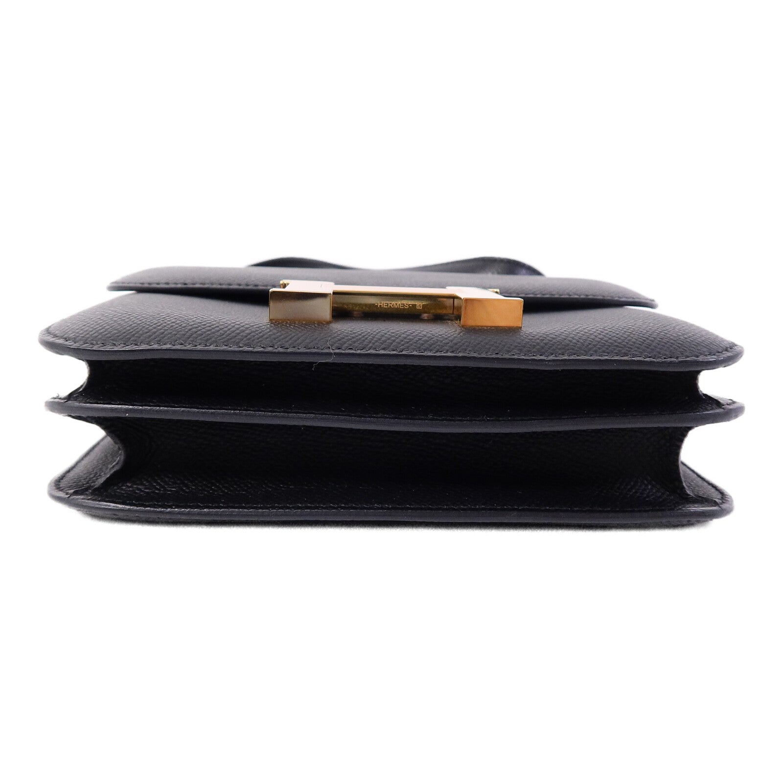 HERMES Epsom皮革Constance Mini肩背袋Noir