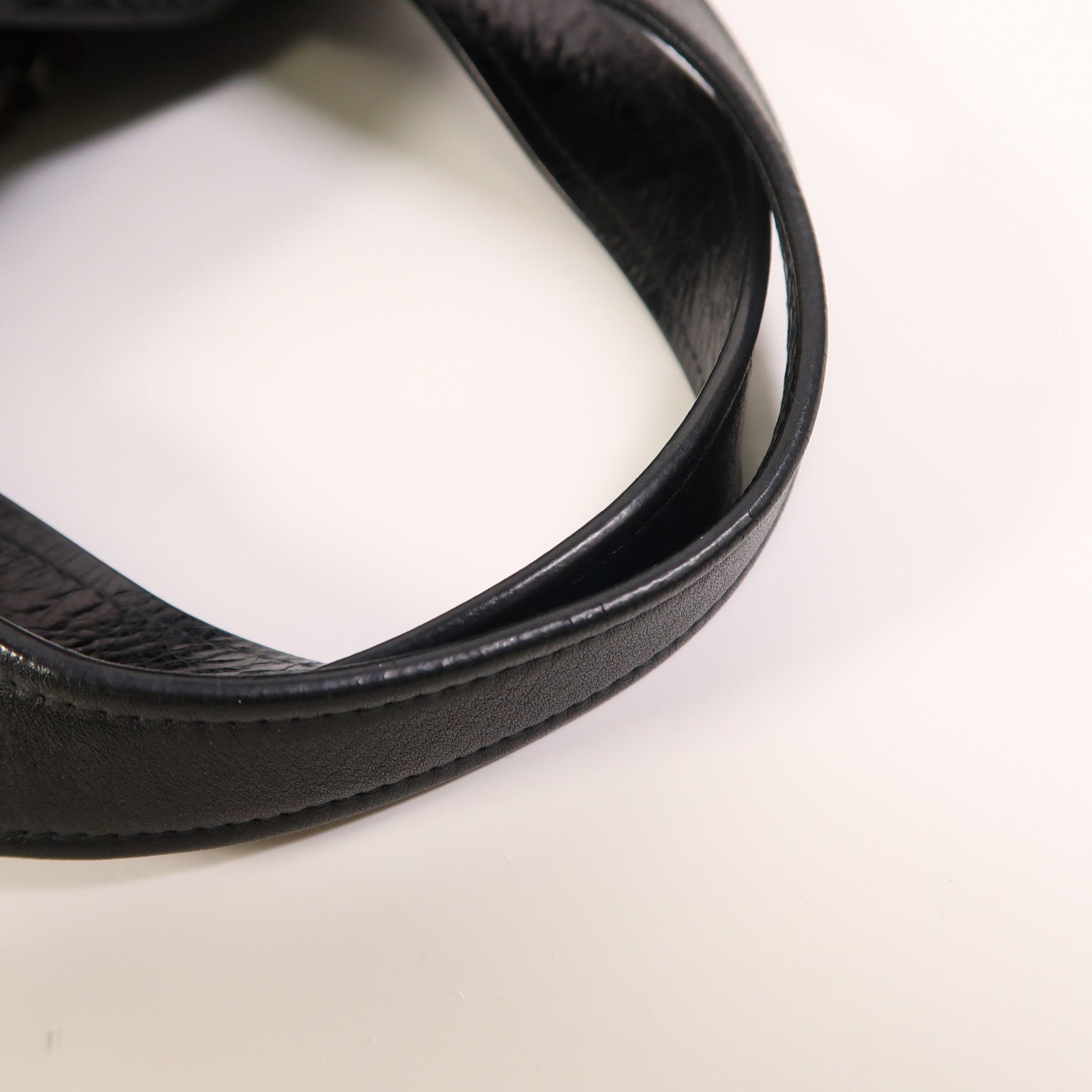 CHANEL 牛皮皮革Chain Shoulder銀扣手挽肩背兩用袋