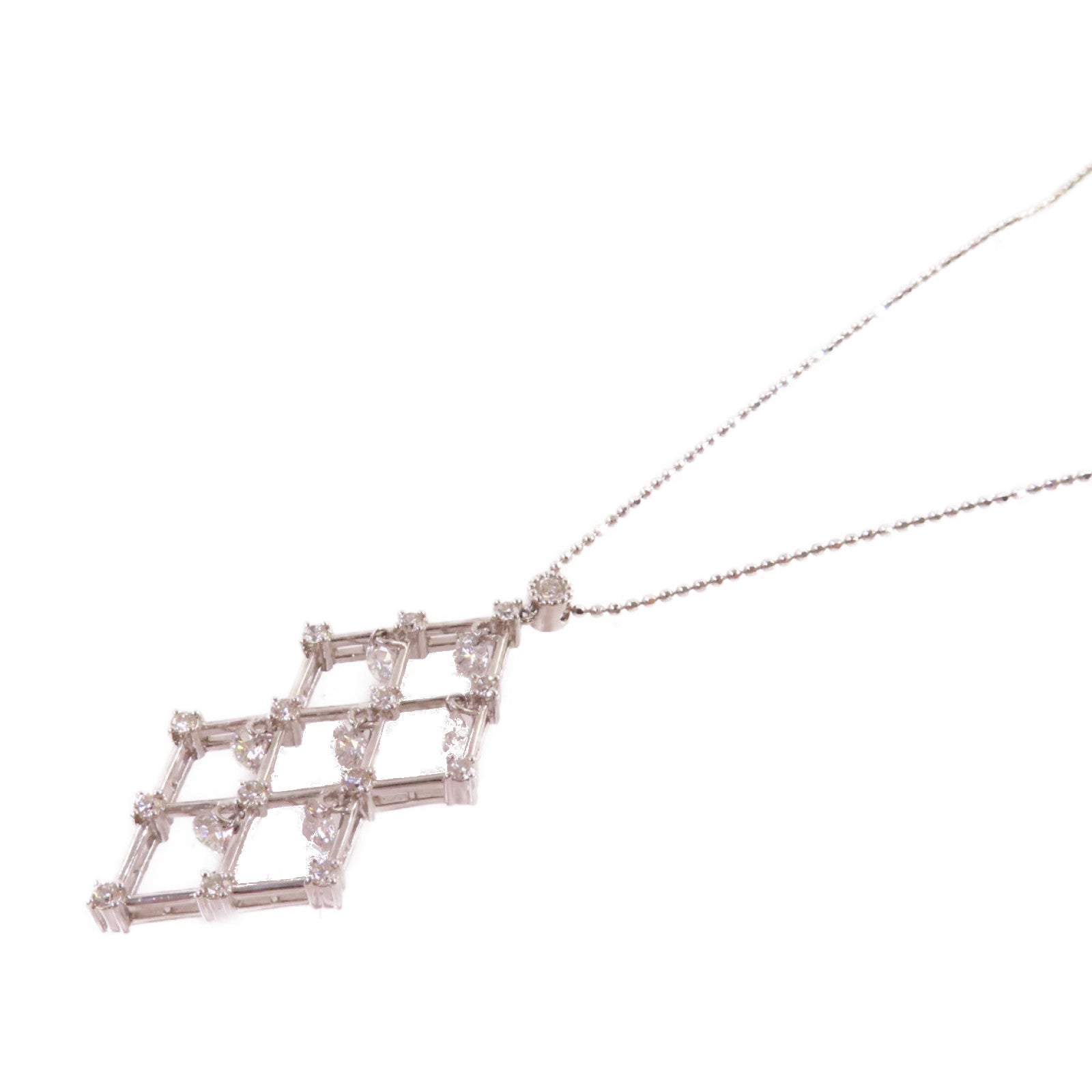 JEWELRY 18K白金/1.31ct鑽石/0.56ct鑽石Diamond Necklace項鍊