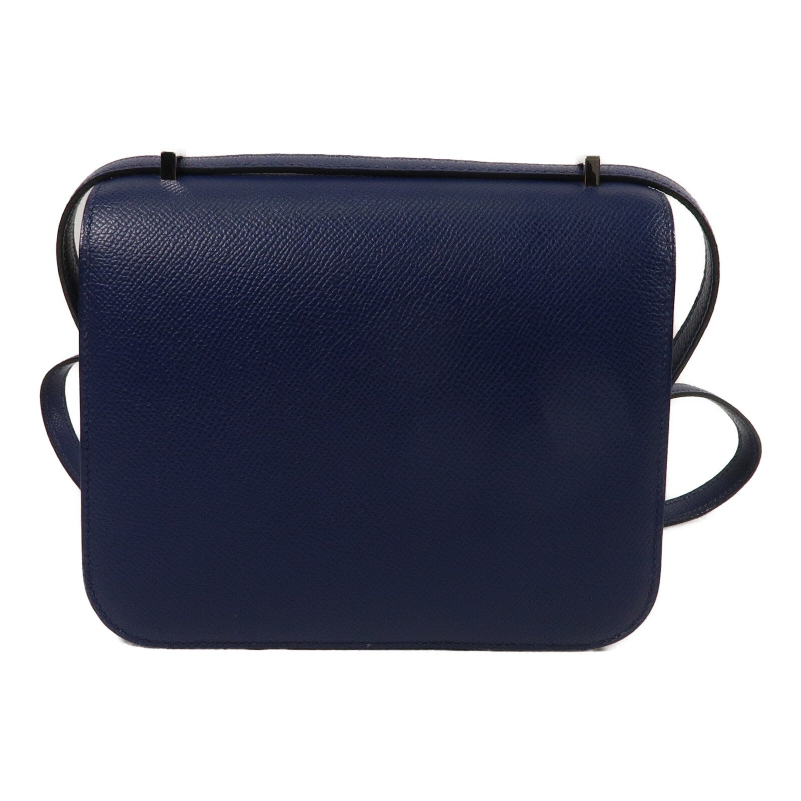 HERMES Epsom皮革Constance Mini肩背袋Bleu Saphir