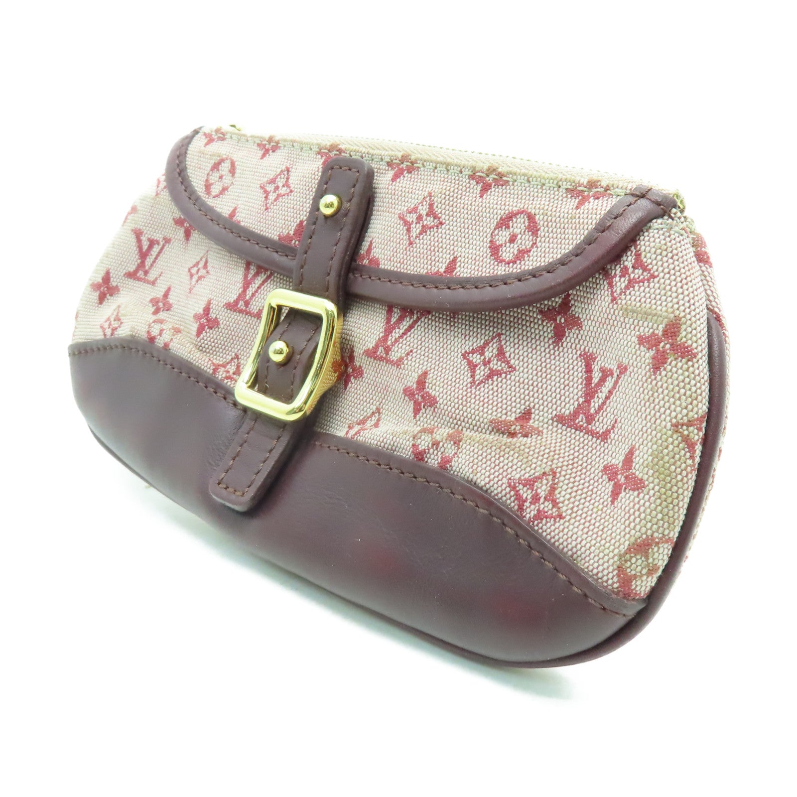 LOUIS VUITTON 【清倉大減價】Monogram Mini An Sophie Pouch金扣手拿包紅色/啡色