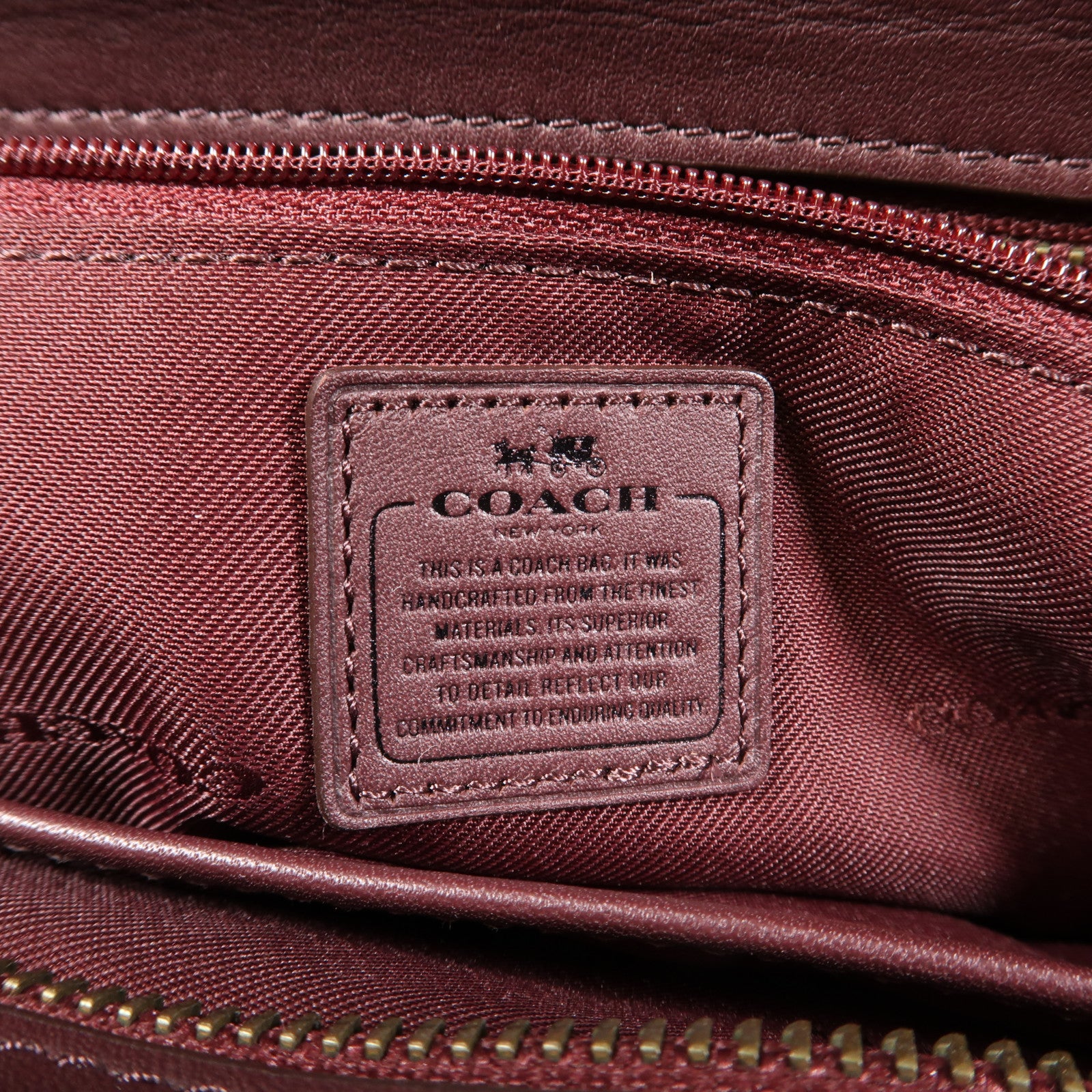 COACH 牛皮皮革Shoulder Bag肩背袋珠紅色