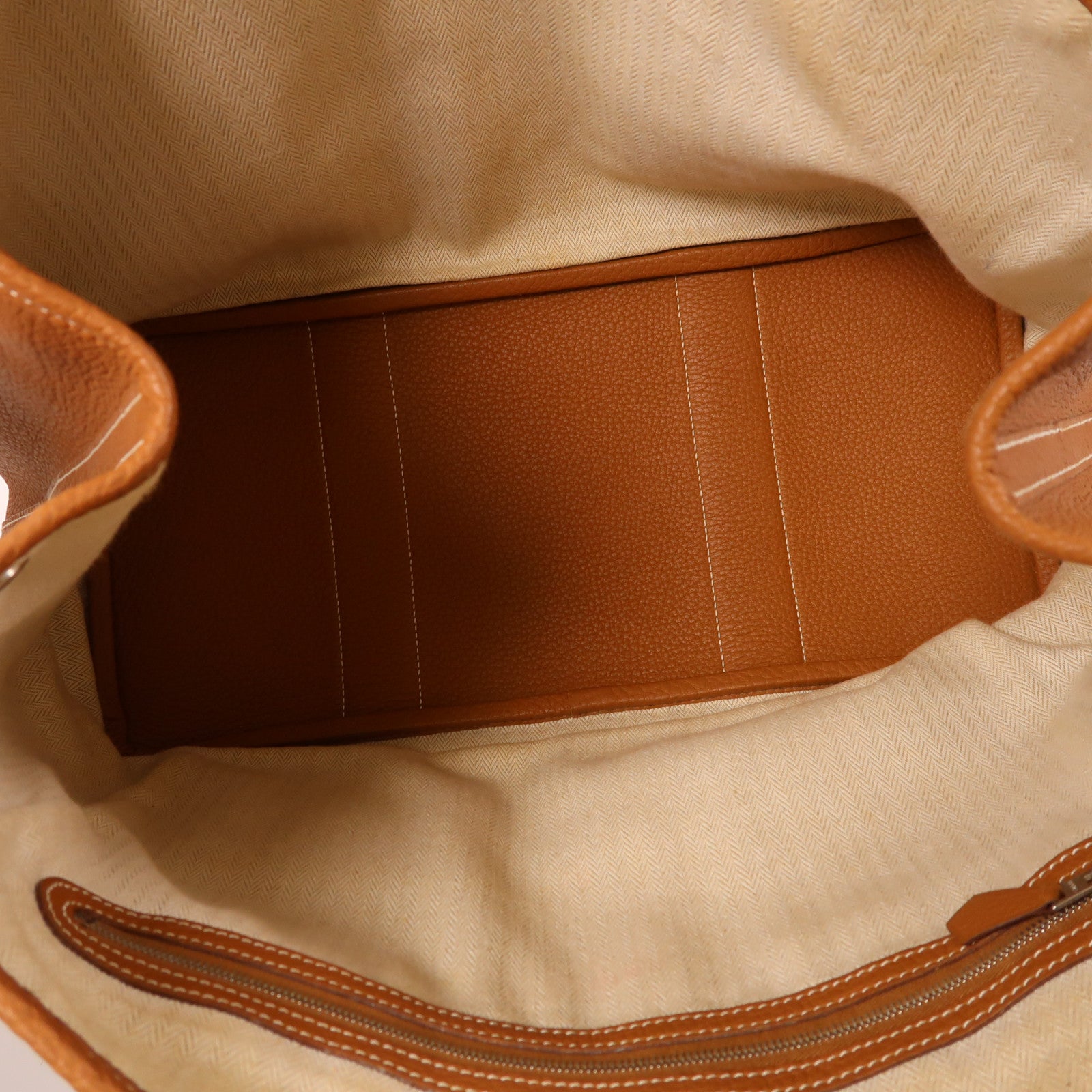 HERMES Negonda皮革Garden Party PM銀扣手挽袋