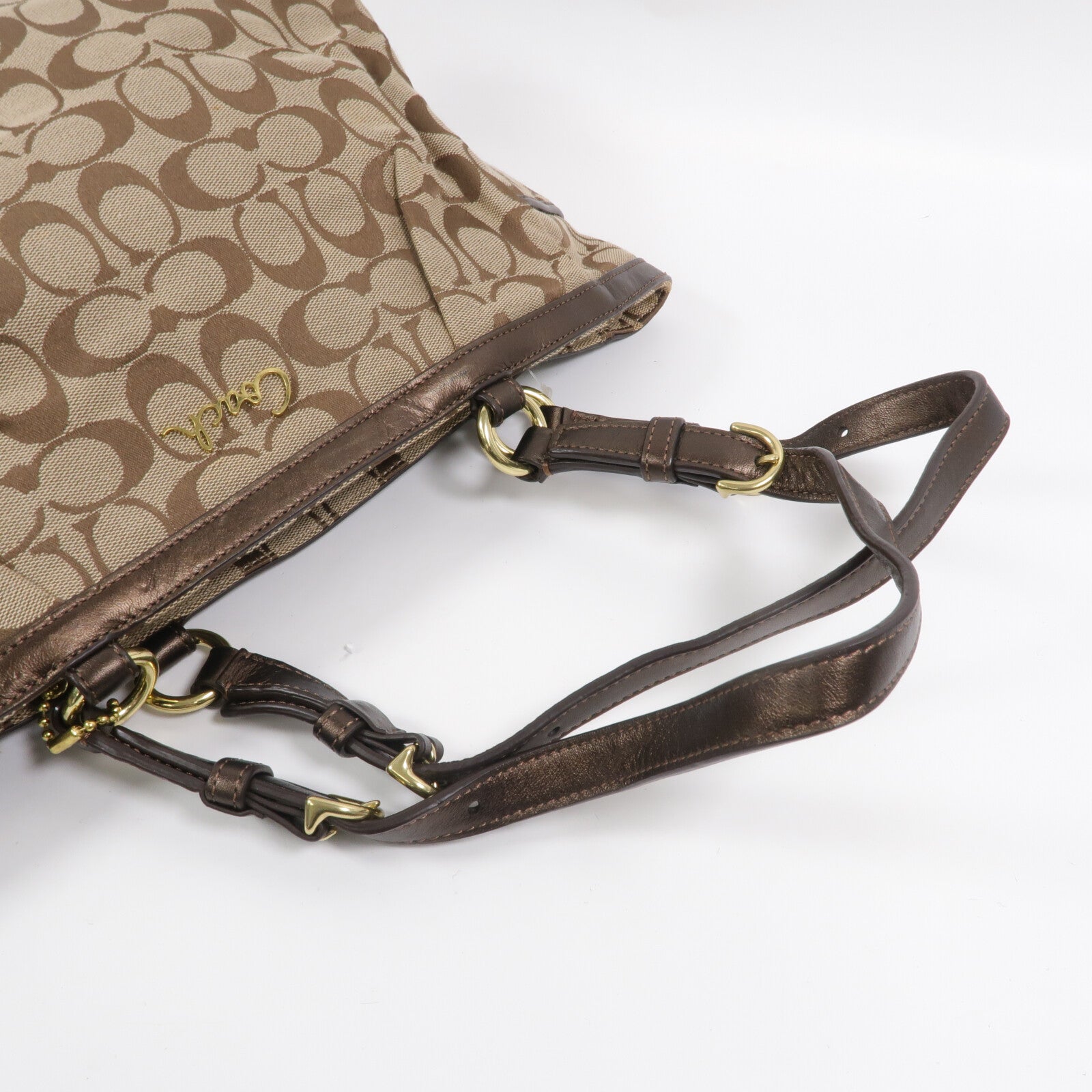 COACH 帆布Shoulder Tote肩背袋