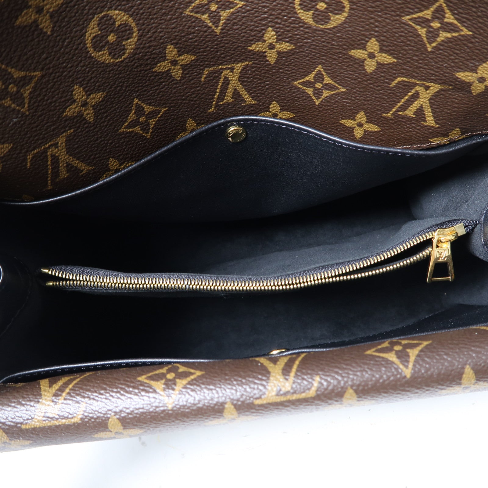 LOUIS VUITTON 【激減優惠】Monogram Double V金扣手挽肩背兩用袋黑色/啡色