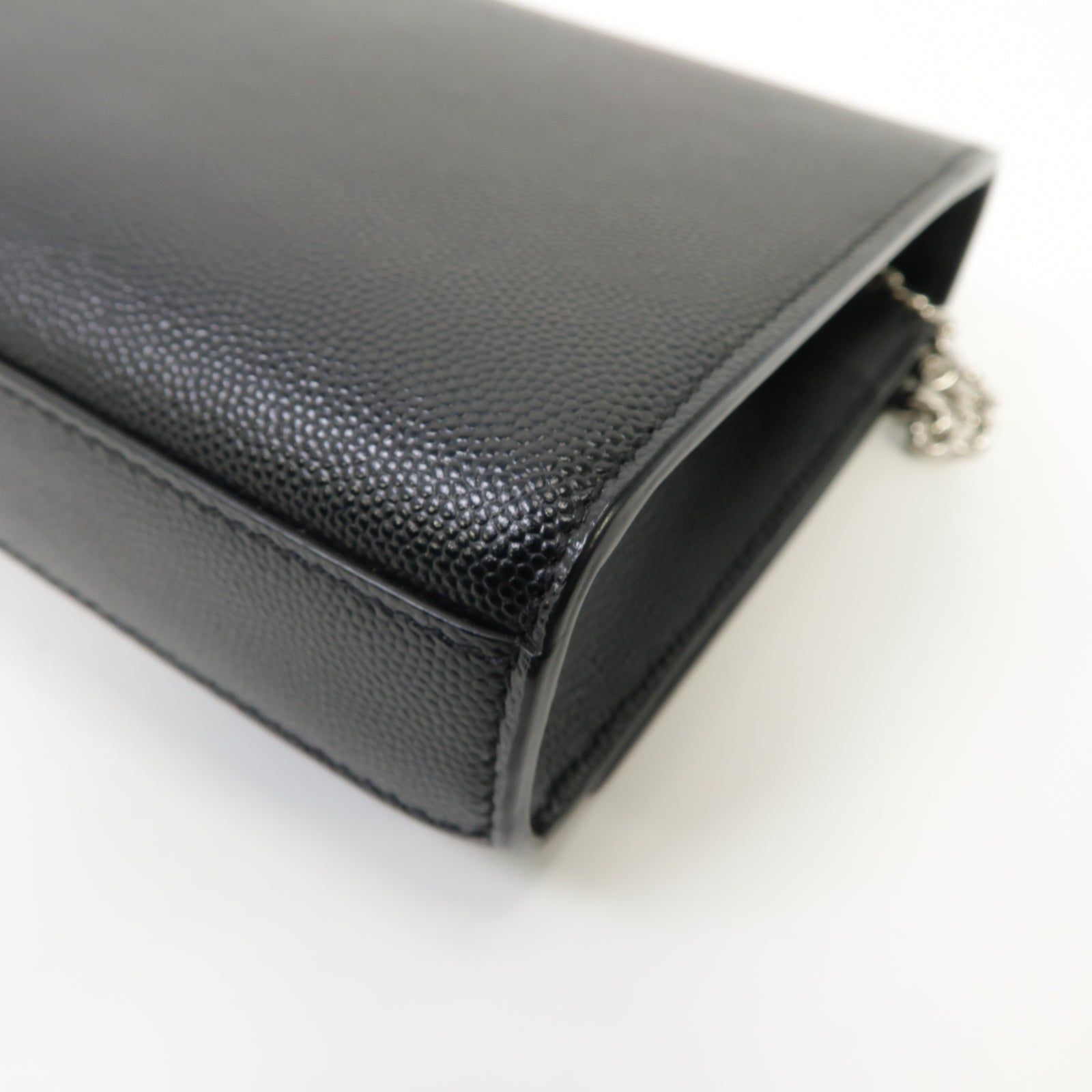 YVES SAINT LAURENT 牛皮皮革Kate Chain Shoulder Bag銀扣鏈帶肩背袋