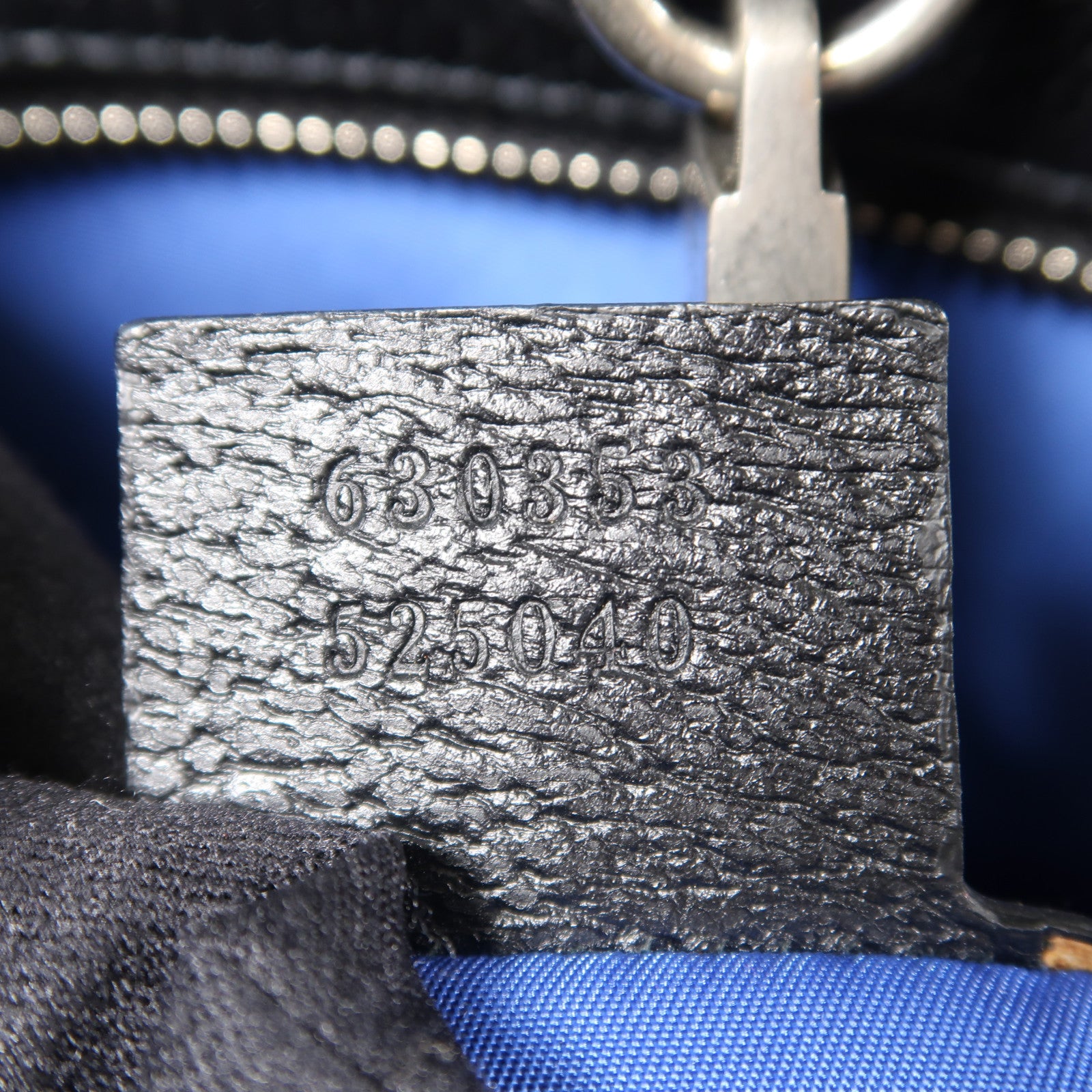 GUCCI 【激減優惠】帆布Tote Bag銀扣手挽肩背兩用袋藍色