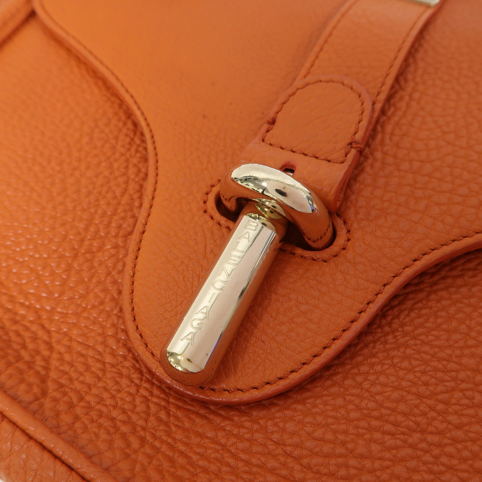 BALENCIAGA 牛皮皮革Shoulder Bag金扣肩背袋橙色