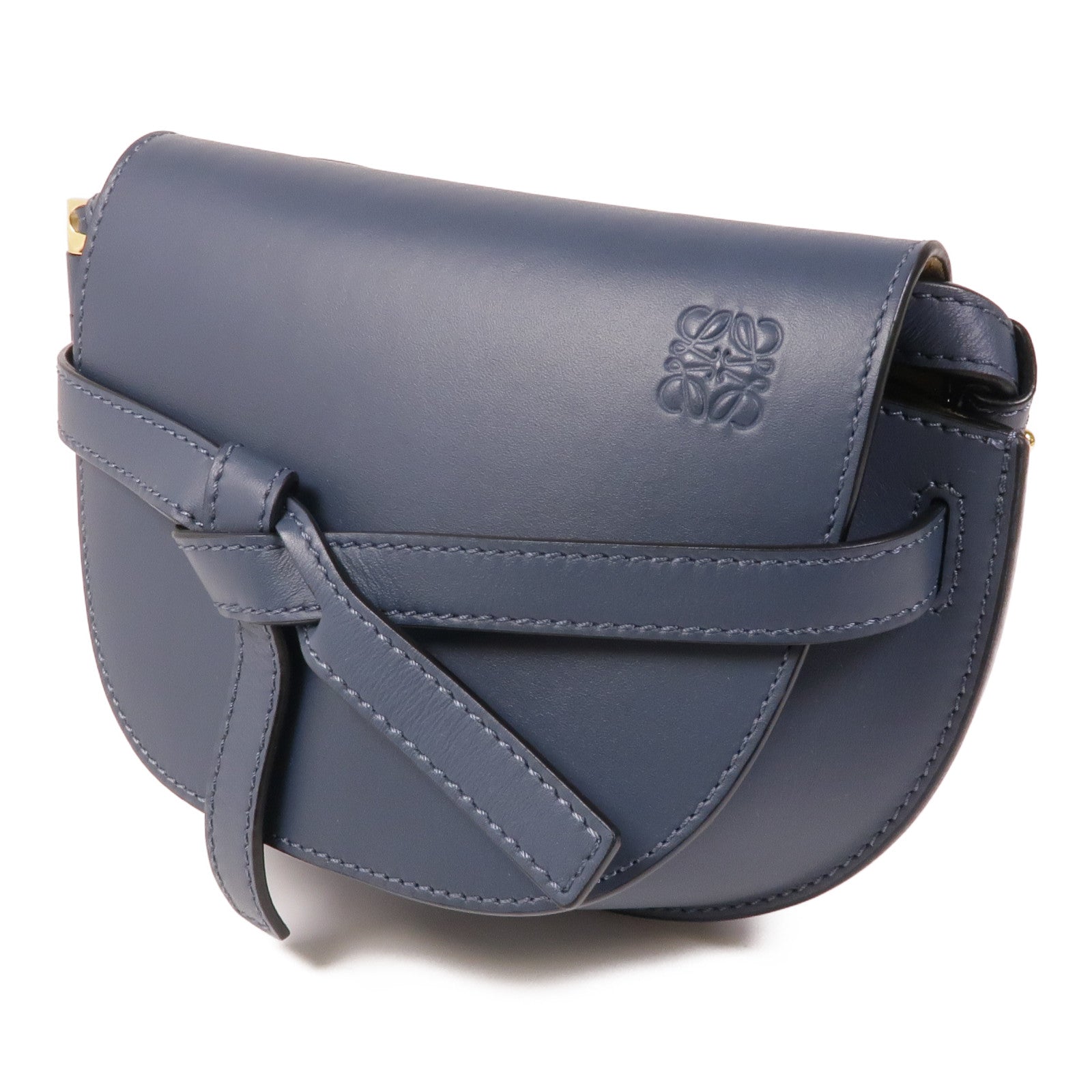 LOEWE 牛皮皮革Mini Gate金扣肩背袋
