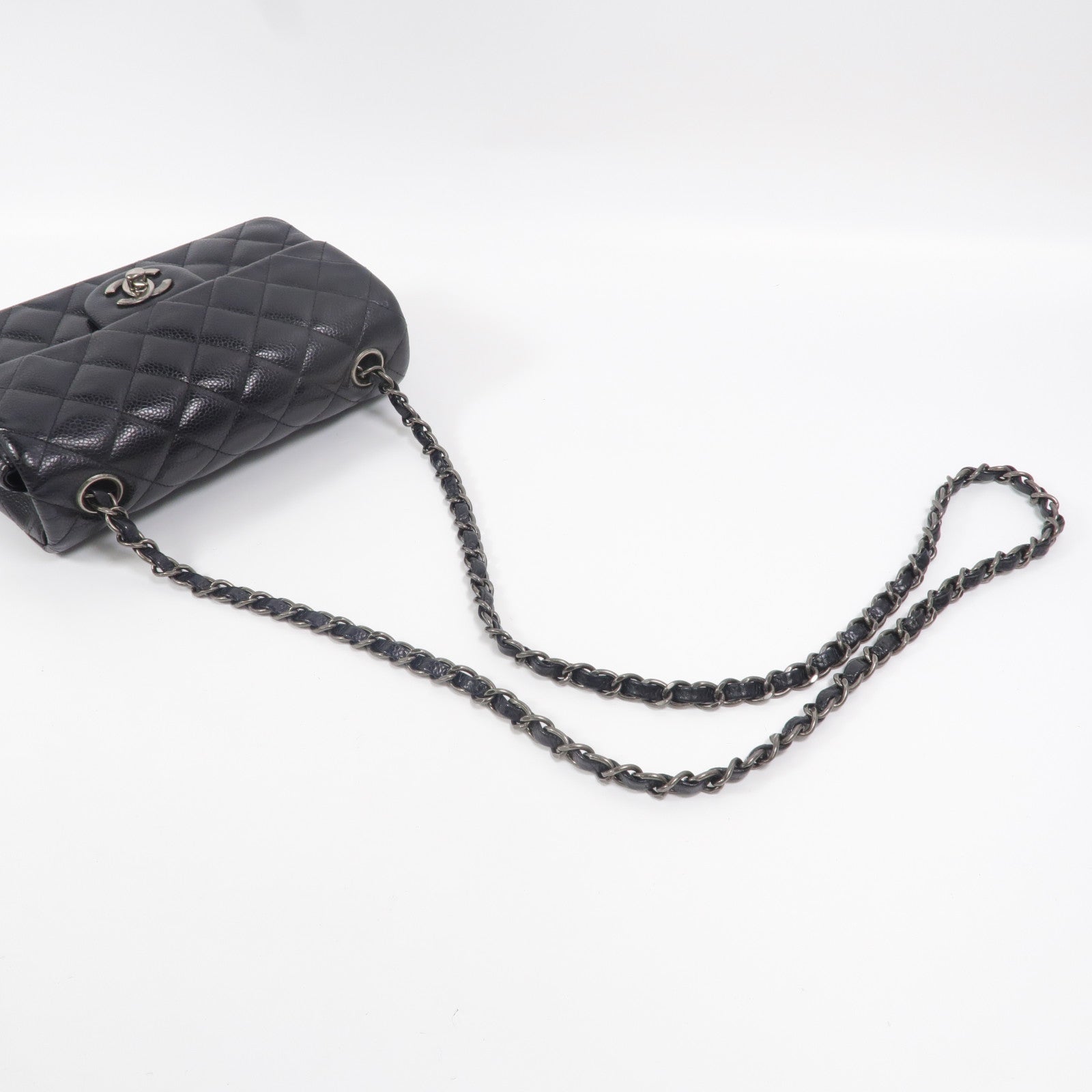 CHANEL 牛皮皮革Mini Classic 20鏈帶肩背袋