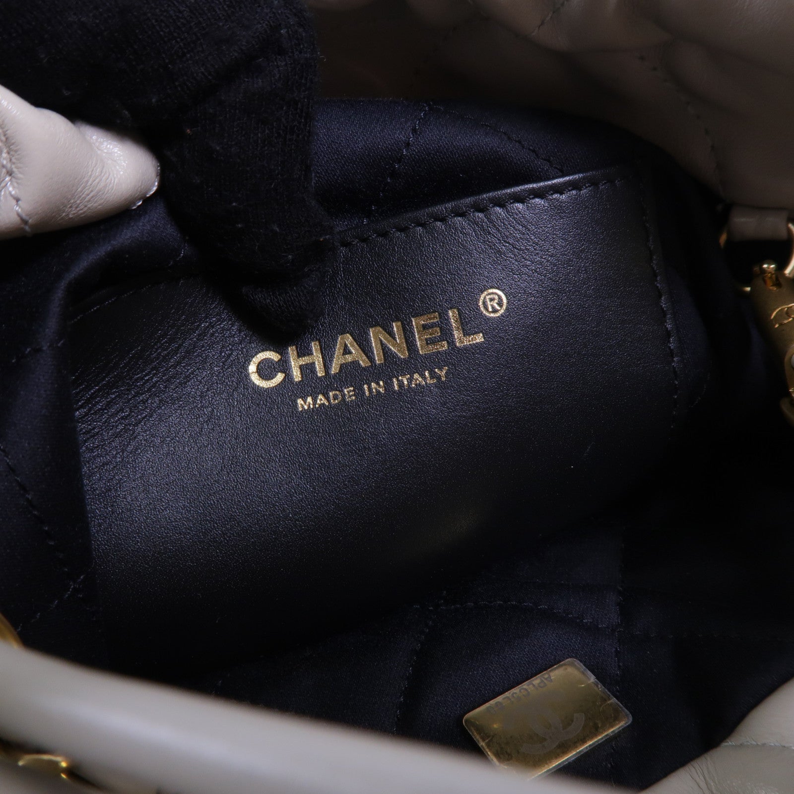 CHANEL 羊皮皮革 CHANEL Mini 22金扣肩背袋