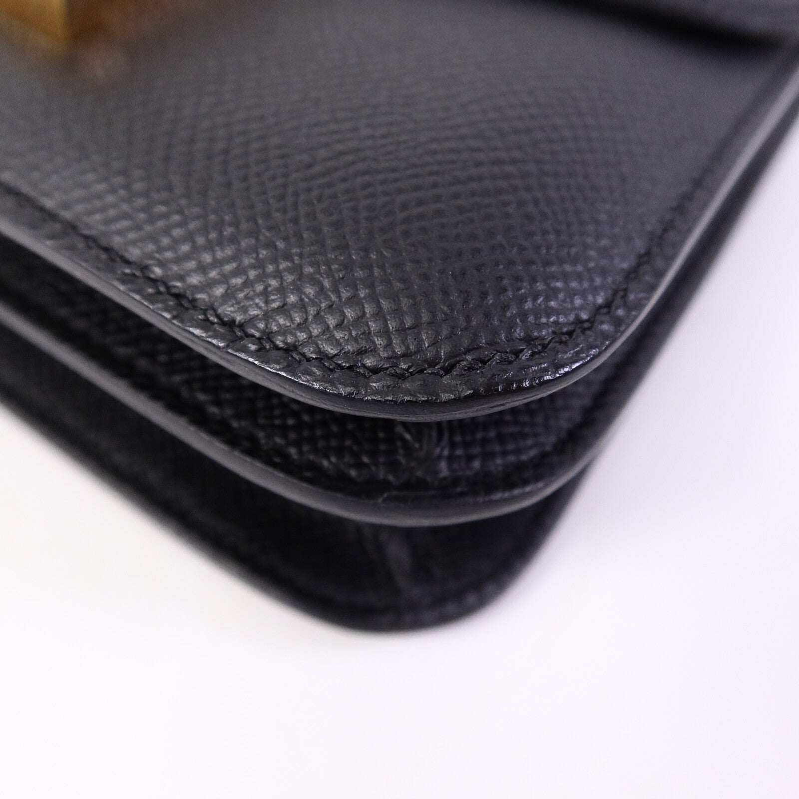 HERMES Epsom皮革Constance Mini肩背袋Noir