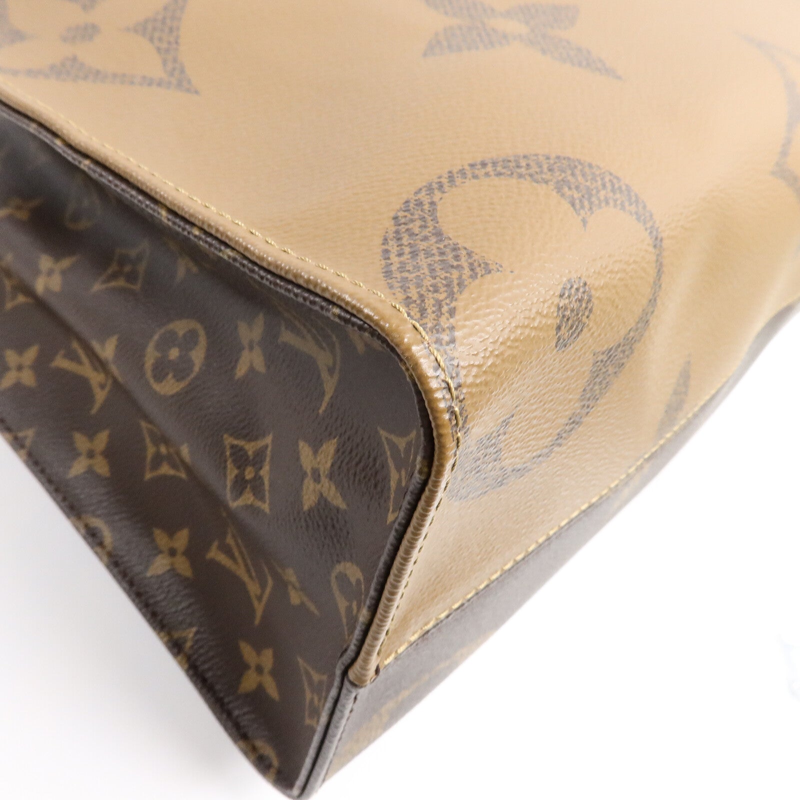 LOUIS VUITTON Monogram Giant On The Go MM金扣手挽肩背兩用袋