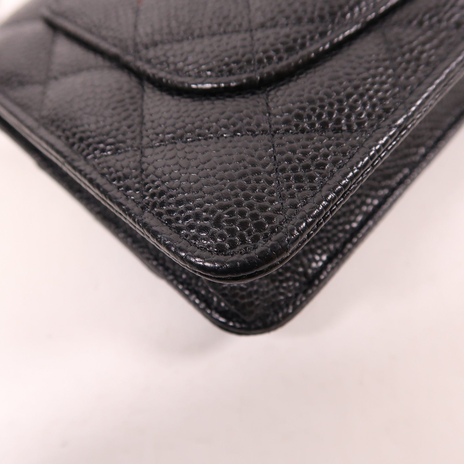CHANEL 牛皮皮革WOC Wallet On Chain銀扣鏈帶肩背袋