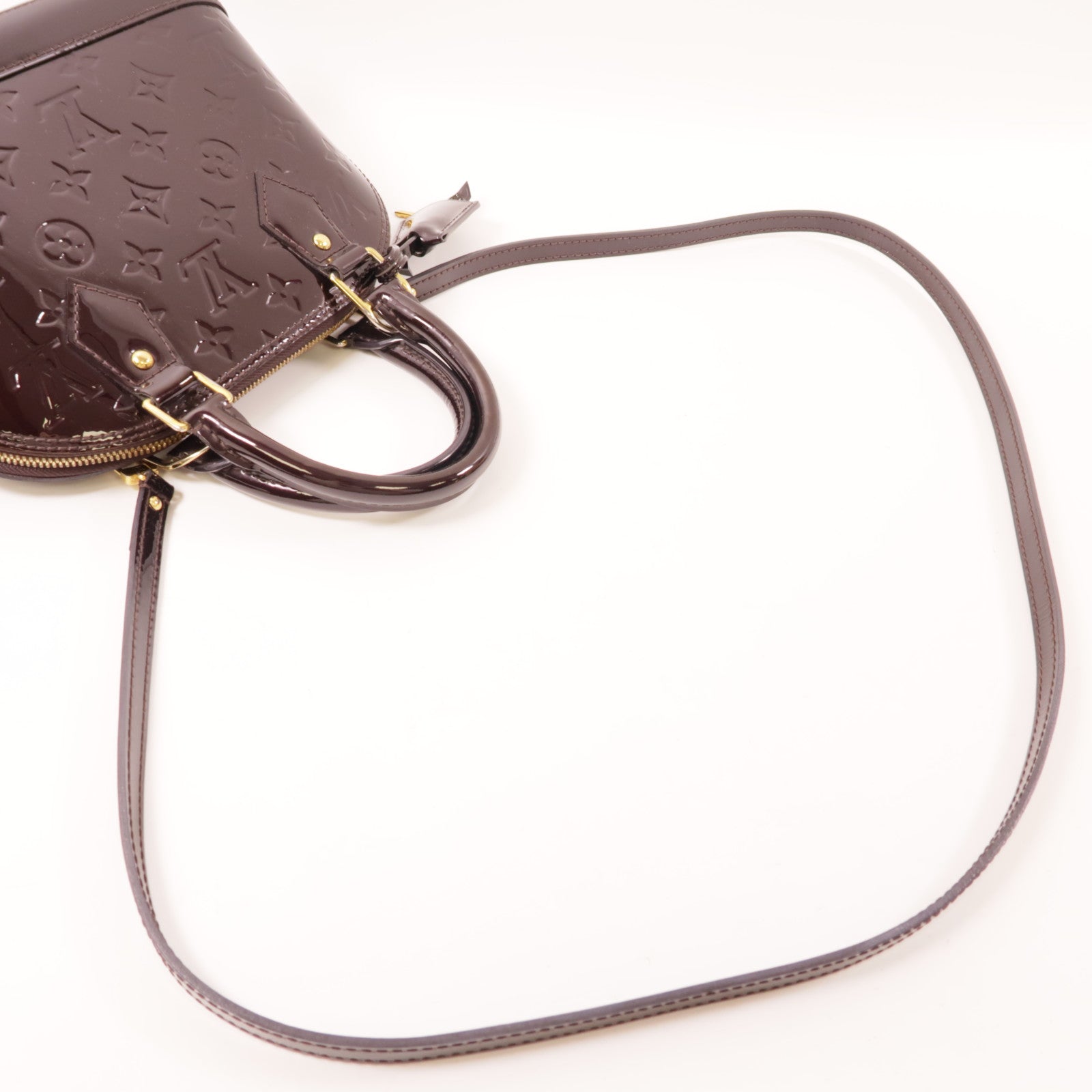 LOUIS VUITTON Vernis Alma BB金扣手挽肩背兩用袋
