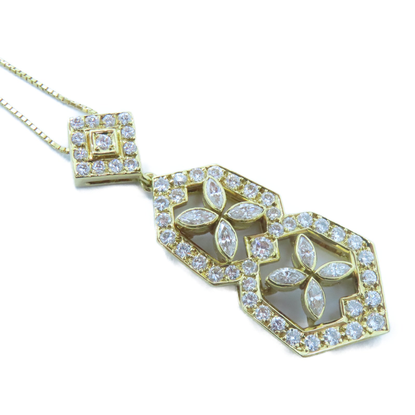 JEWELRY 18K黃金Diamond Necklace 2.86ct鑚石項鍊