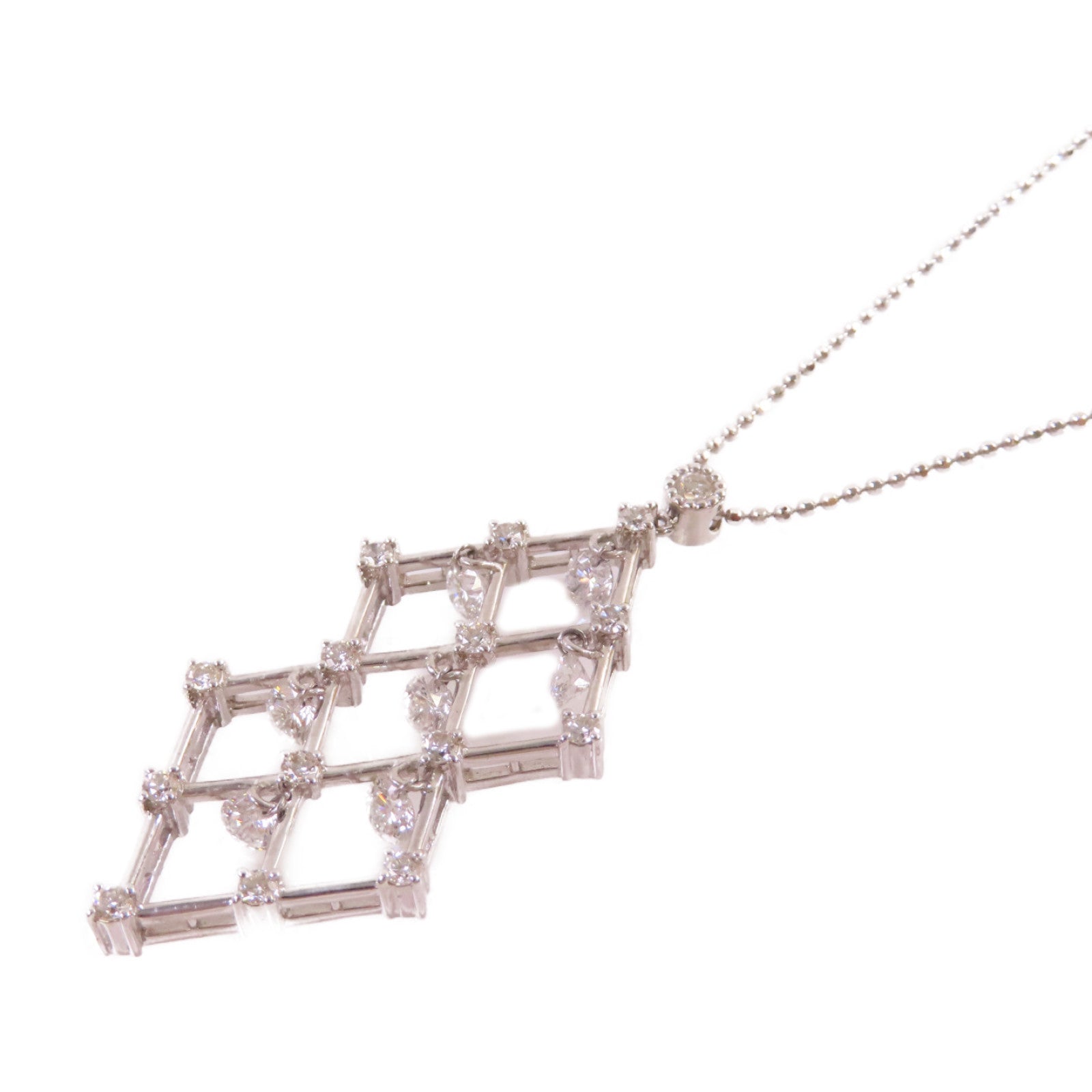 JEWELRY 18K白金/1.31ct鑽石/0.56ct鑽石Diamond Necklace項鍊
