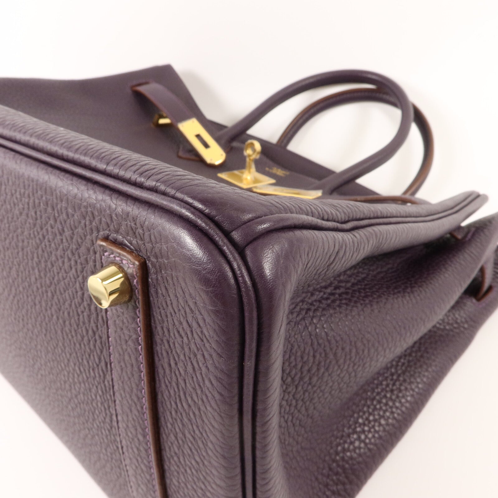 HERMES Togo皮革Birkin 35手挽袋Raisin