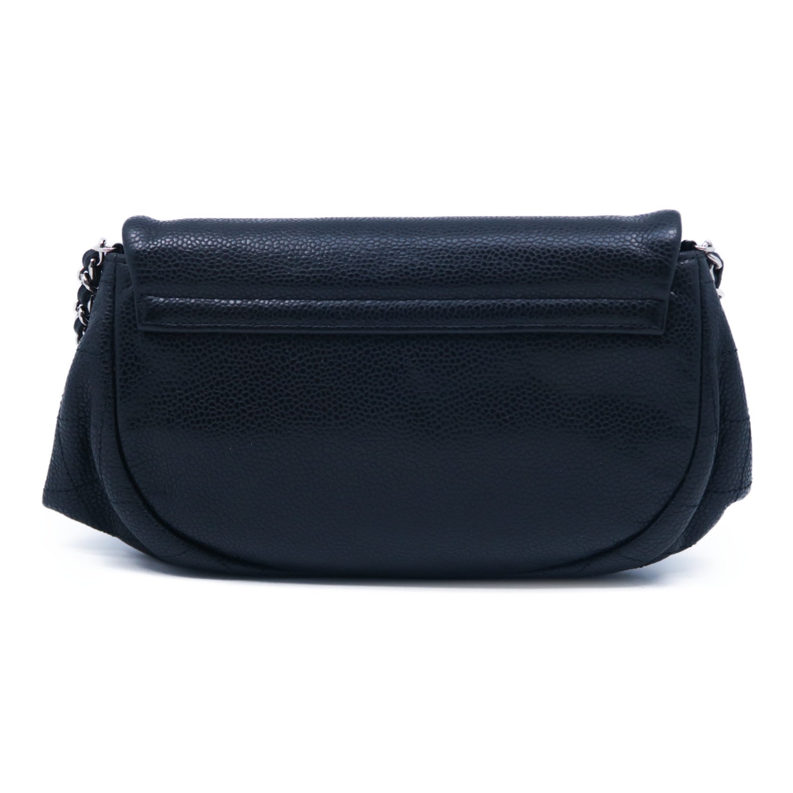 CHANEL 【激減優惠】牛皮皮革Chain Shoulder Bag銀扣鏈帶肩背袋黑色