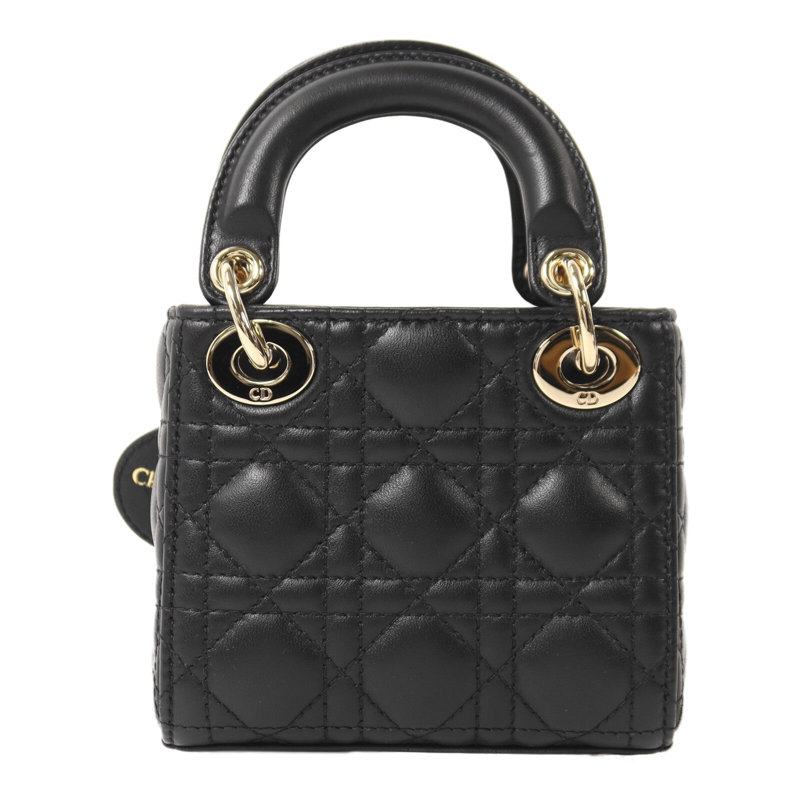 Dior 羊皮皮革Lady Dior Micro手挽肩背兩用袋