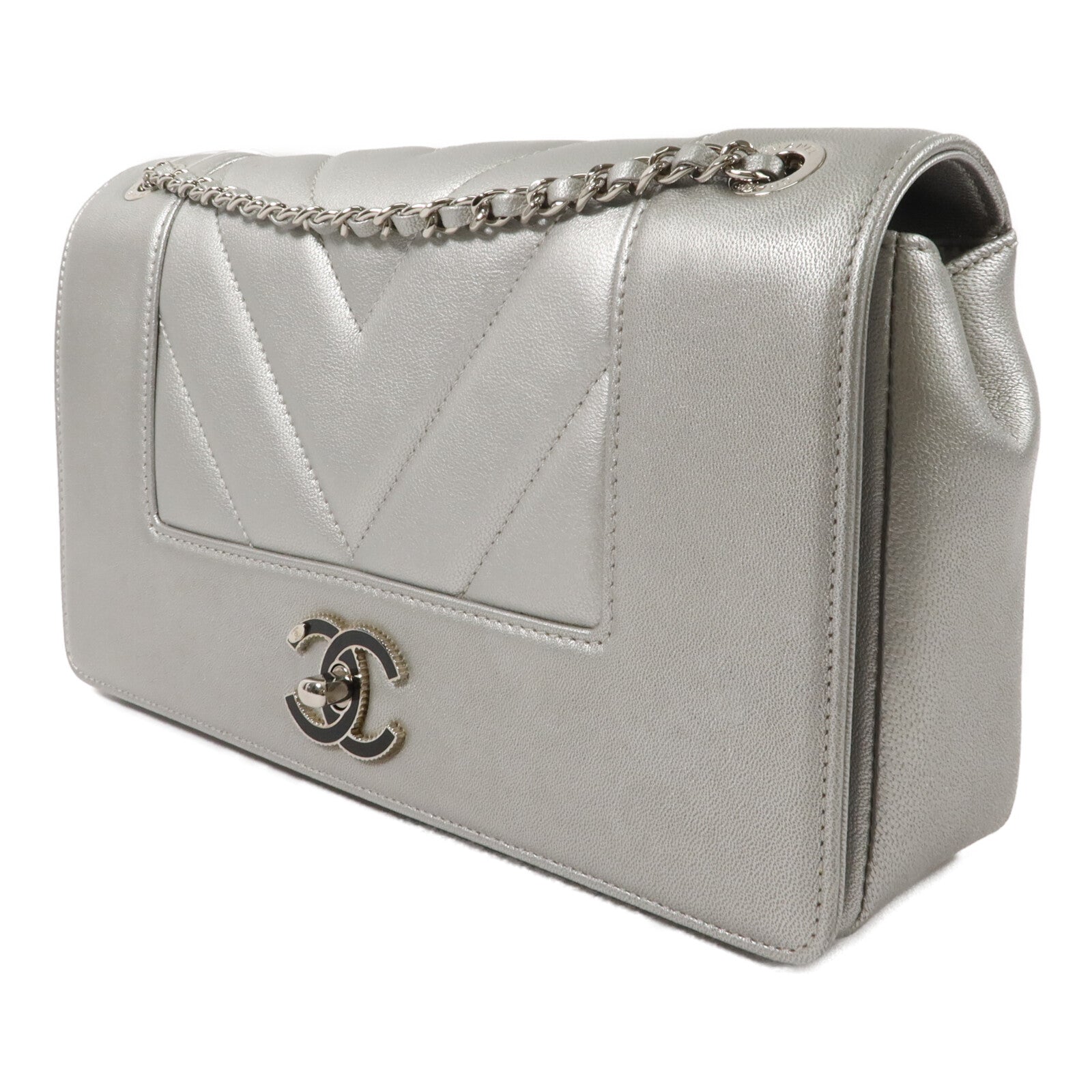CHANEL 牛皮皮革Mademoiselle Flap Bag鏈帶肩背袋