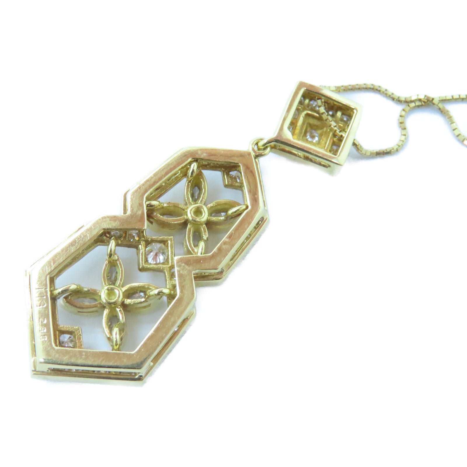 JEWELRY 18K黃金Diamond Necklace 2.86ct鑚石項鍊