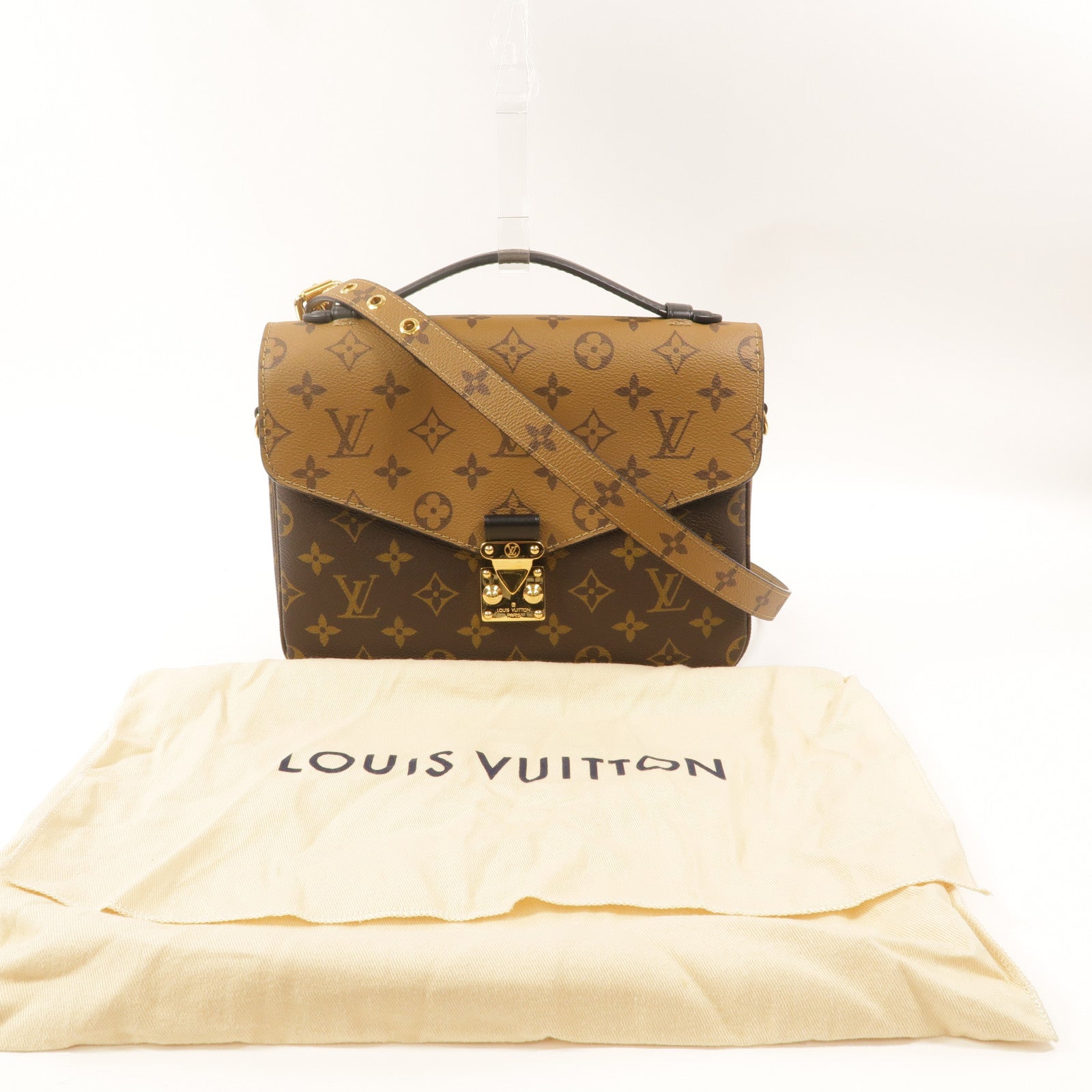 LOUIS VUITTON Monogram Reverse Pochette Metis手挽肩背兩用袋