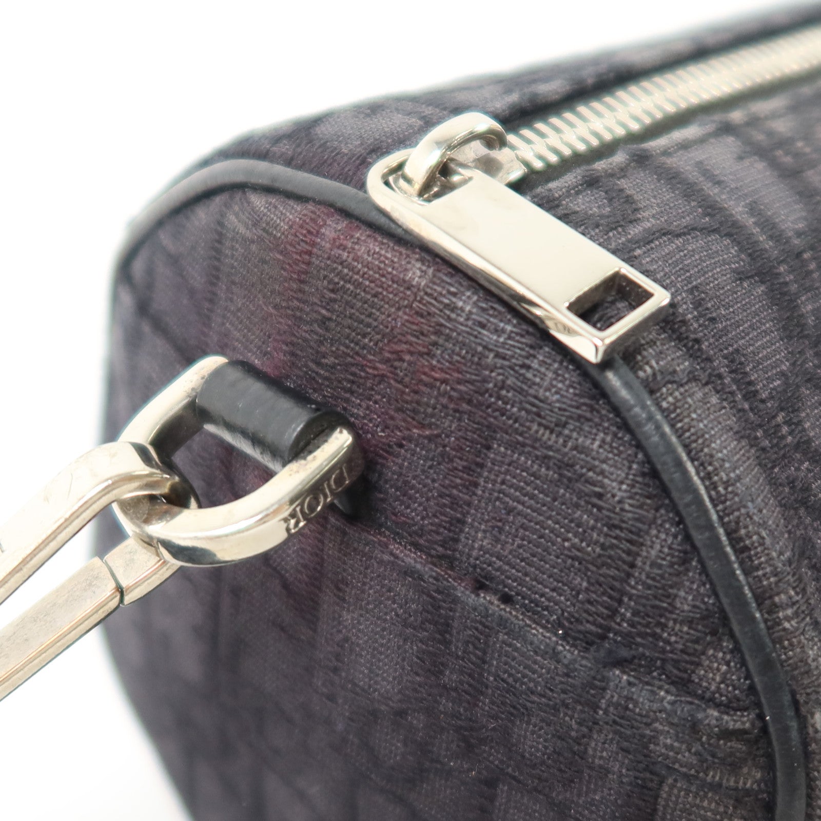 Dior Oblique帆布Mini Roller Messenger銀扣肩背袋