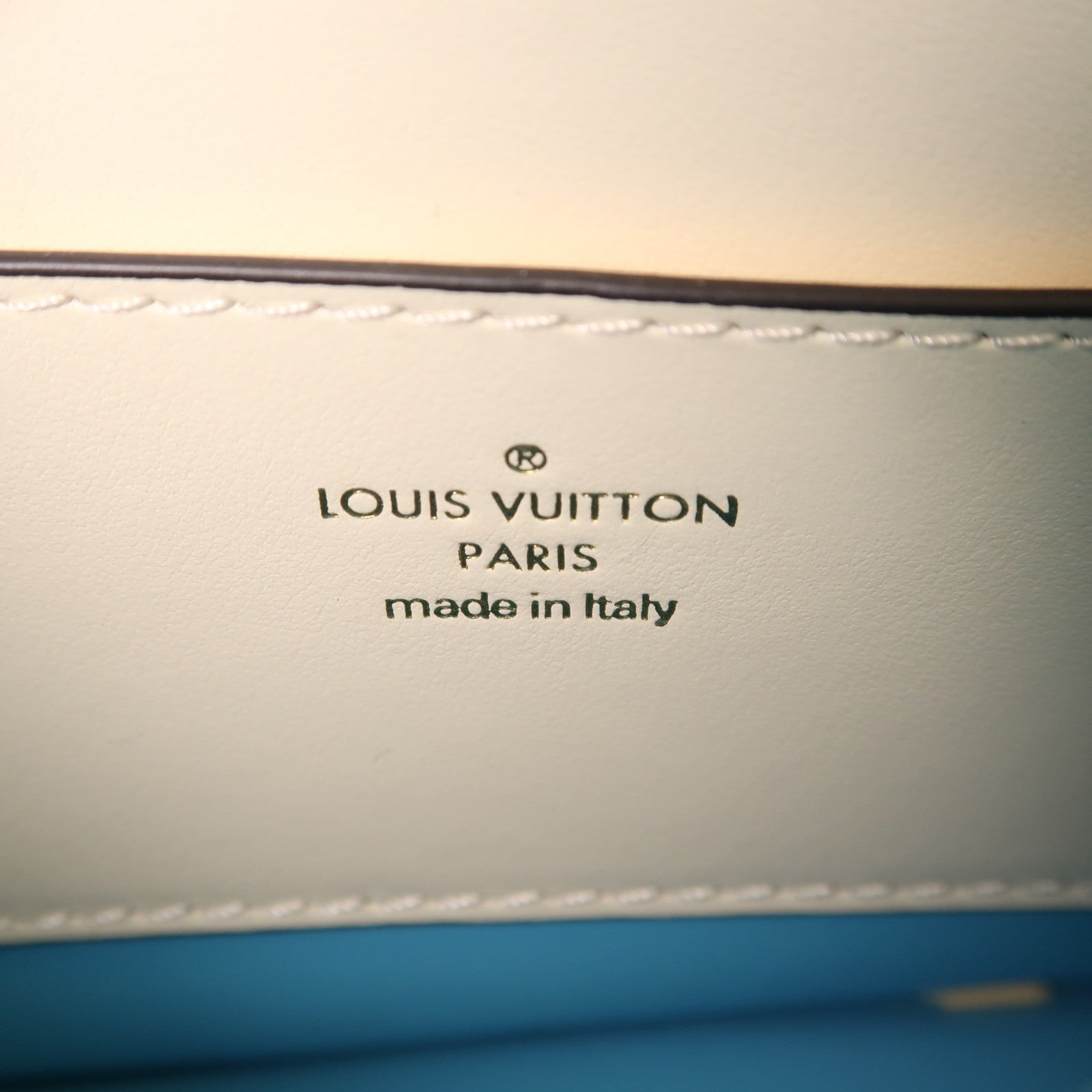 LOUIS VUITTON 牛皮皮革金扣Bolsa LV Pont 9肩背袋米色